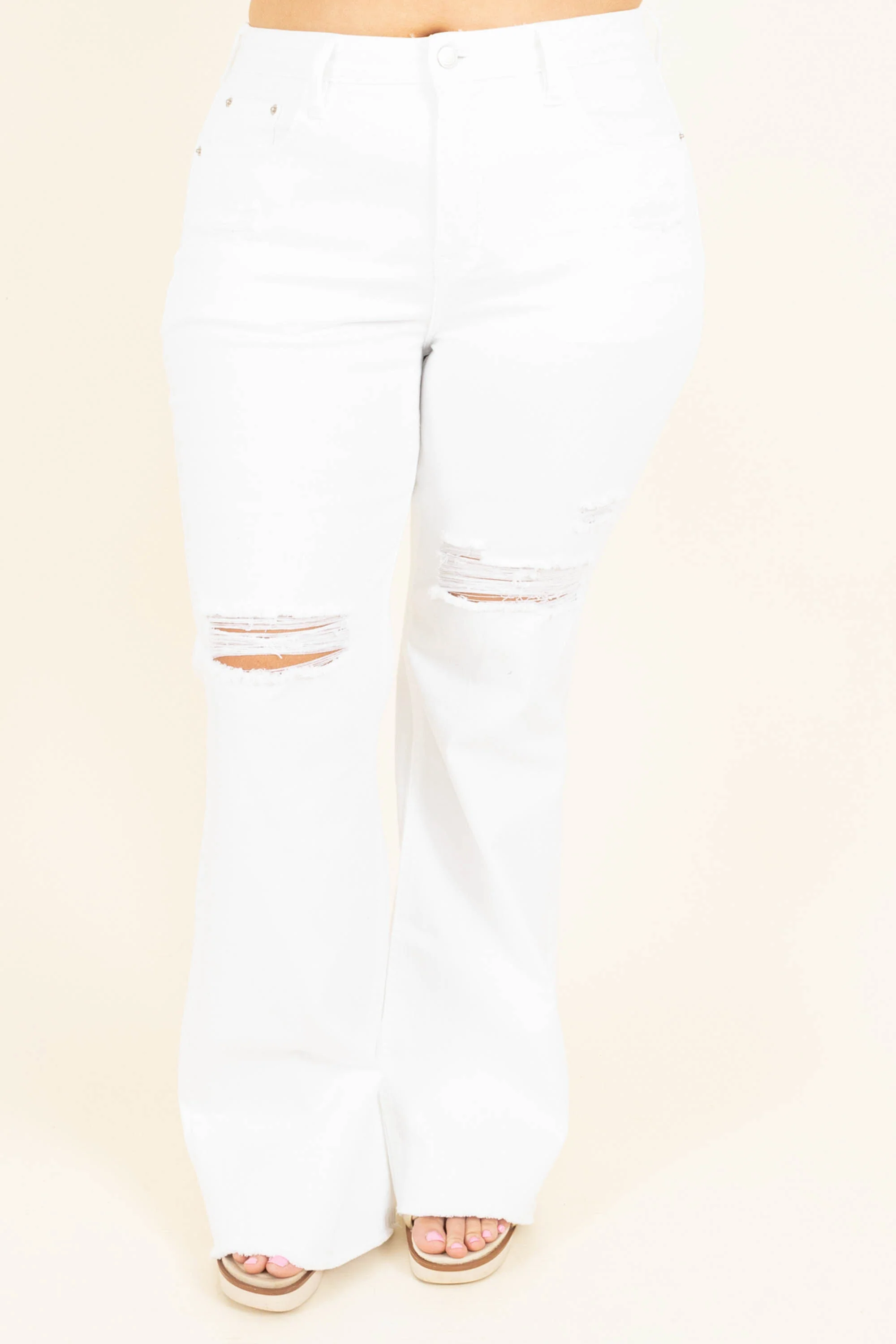 Snazzy Summer Jeans, White - Giverhouse
