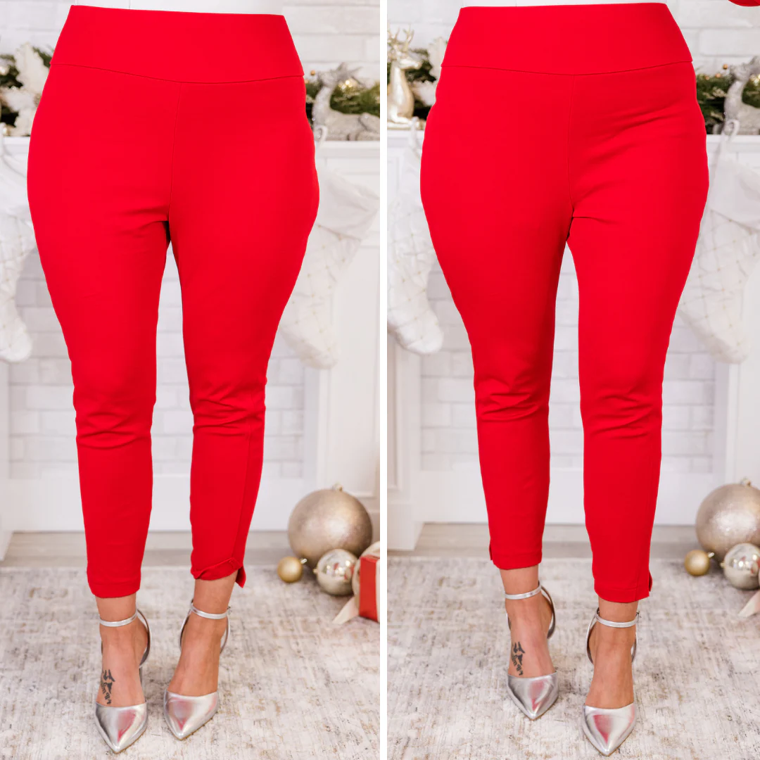 Strut Your Style Pants, Red - Giverhouse