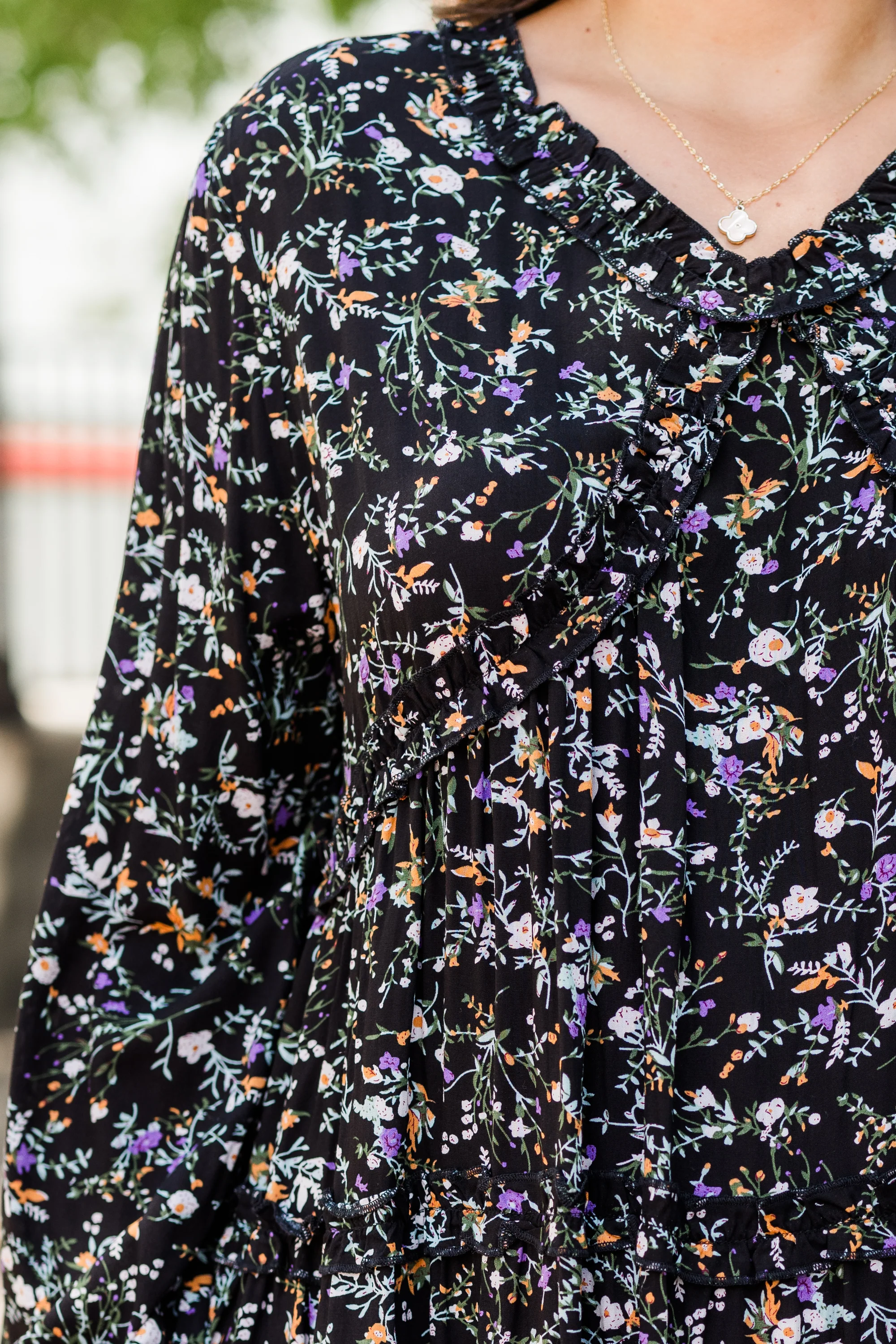 Phenomenal Florals Dress, Black - Giverhouse