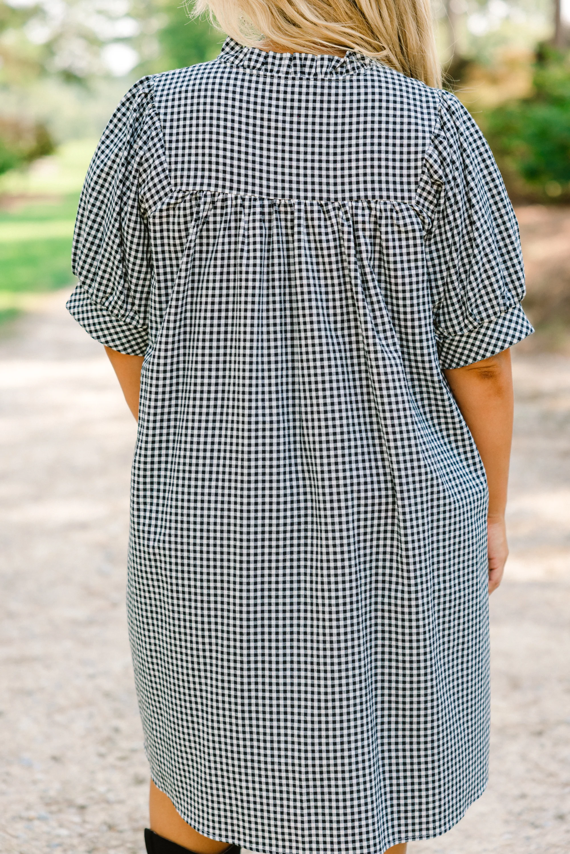Make My Night Dress, Black Gingham - Giverhouse