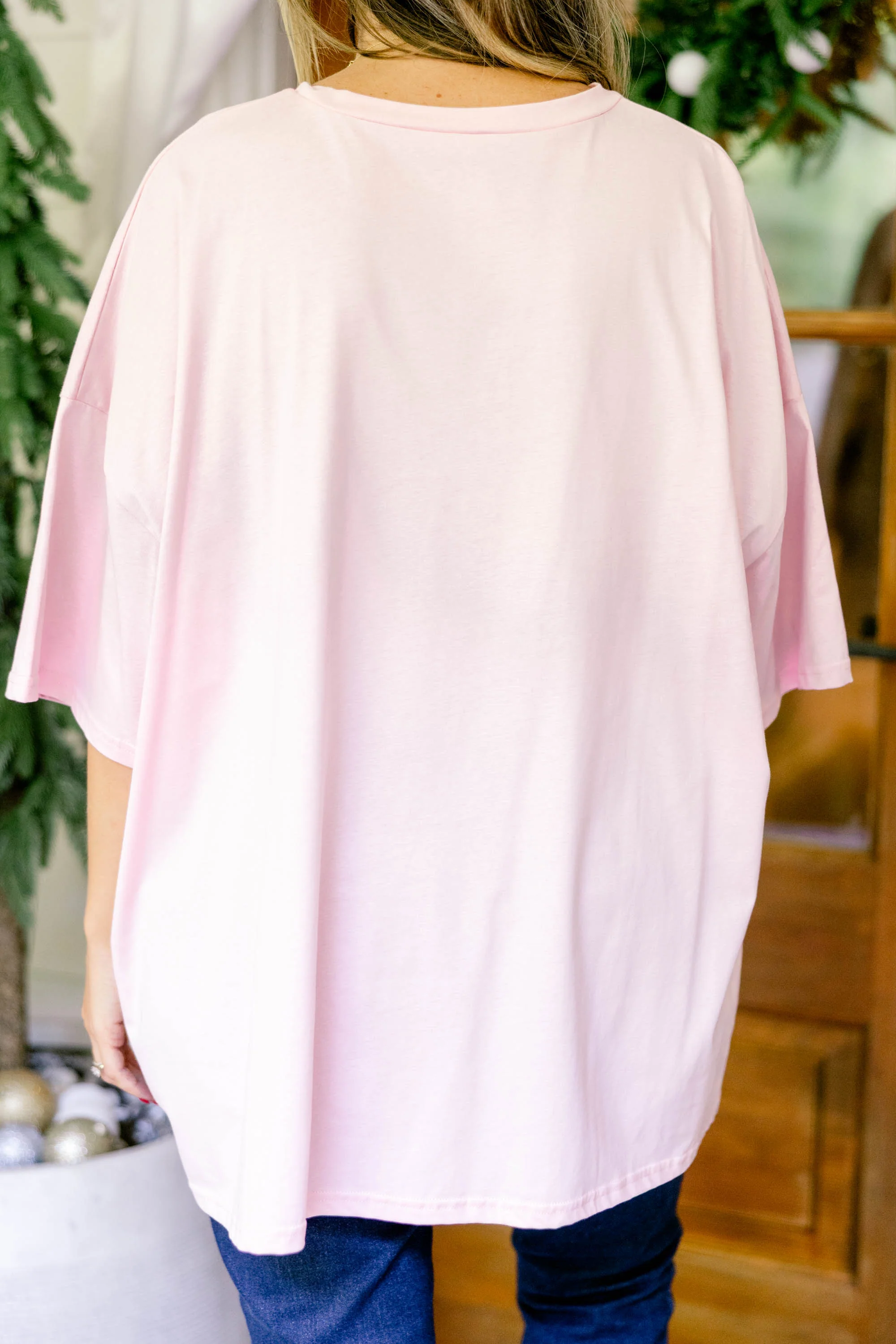 Tons of Merry Boyfriend Tee, Dusty Pink - Giverhouse