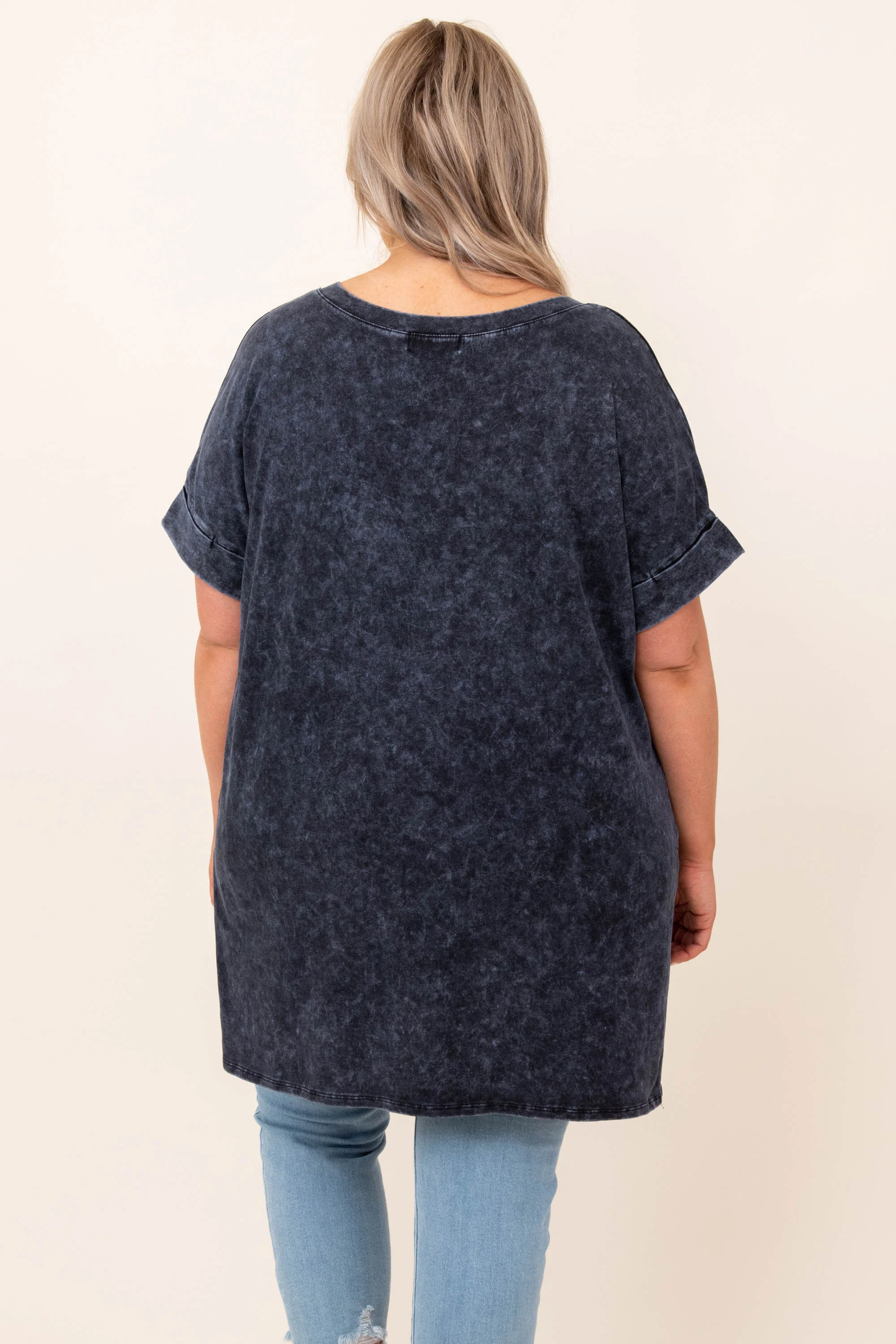 Comfy Travels Top, Blue-Grey Mineral Wash - Giverhouse