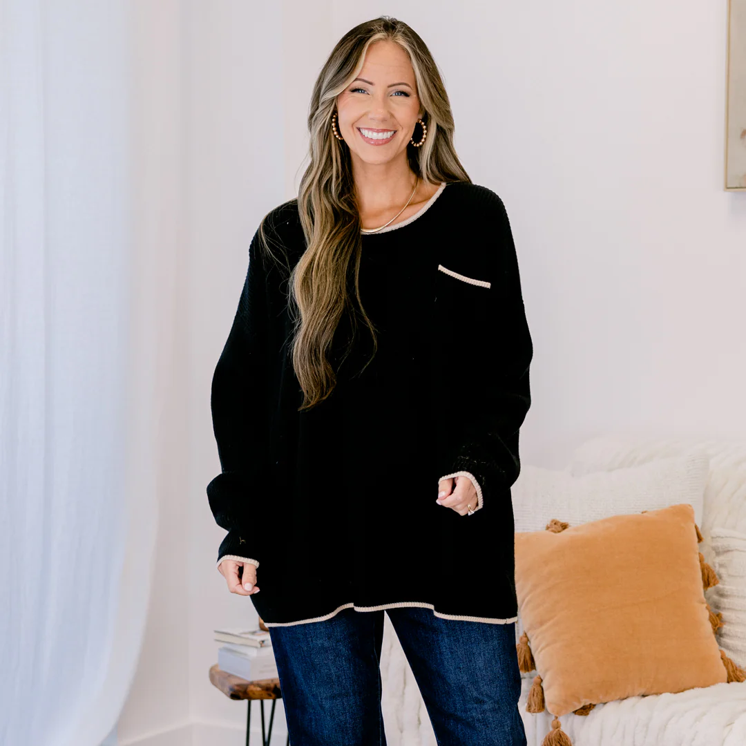 Can't Keep Going Sweater, Black - Giverhouse