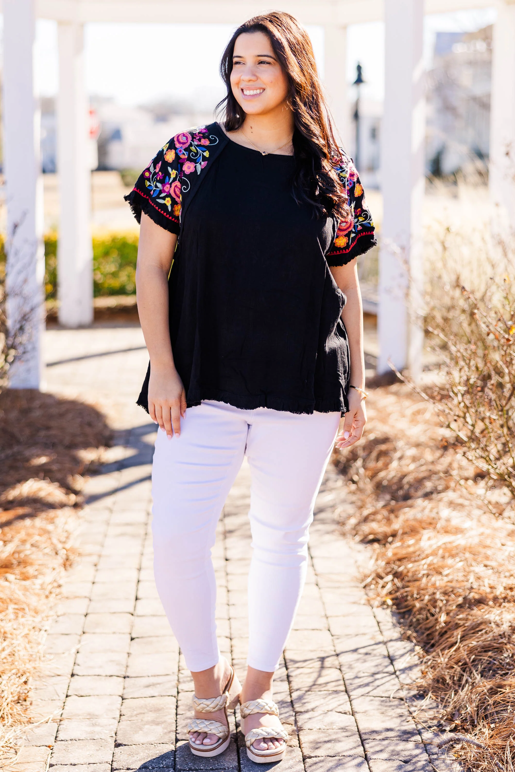 Bird In Hand Top, Black - Giverhouse