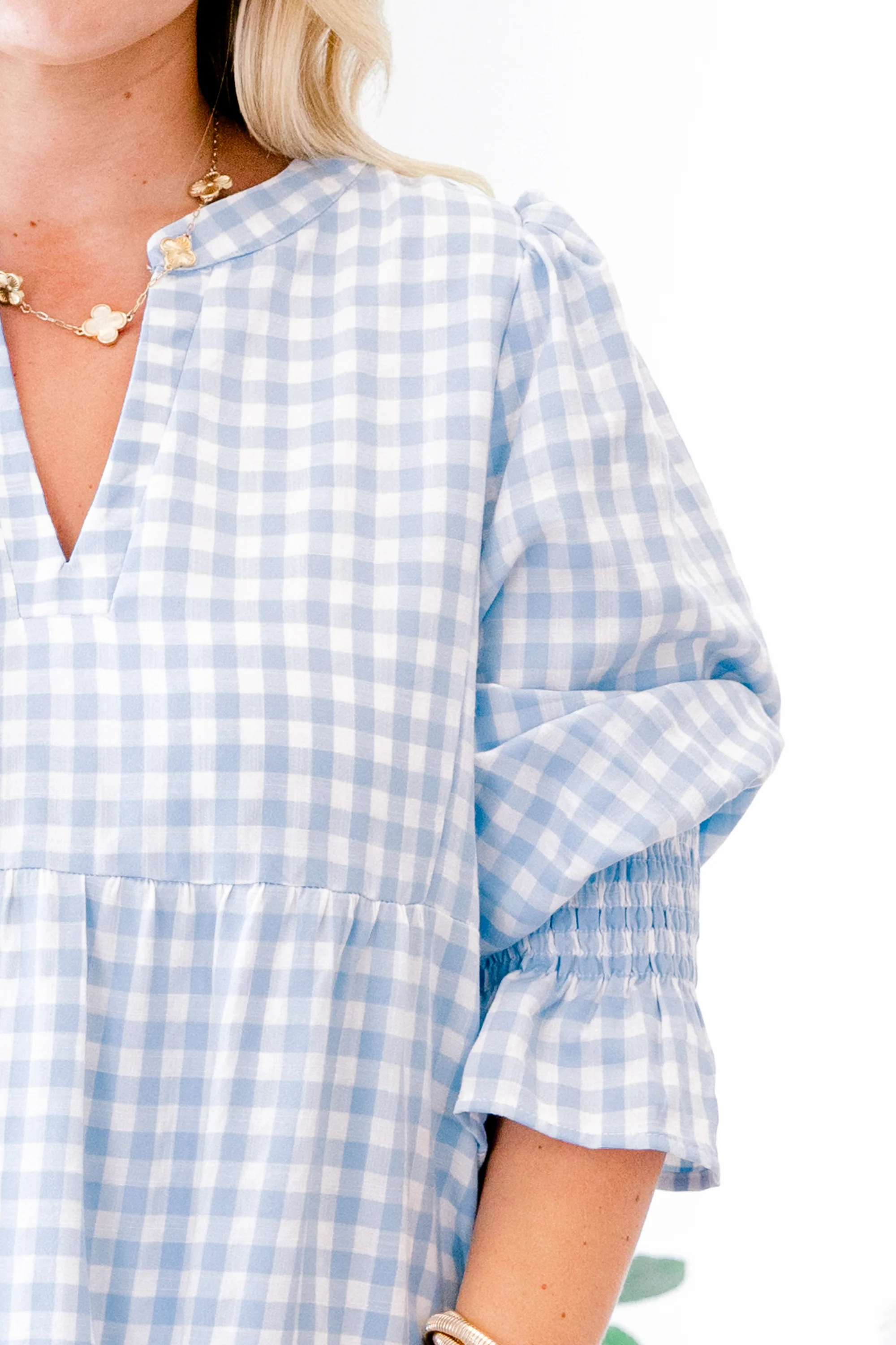 What You Know Dress, Blue Gingham - Giverhouse
