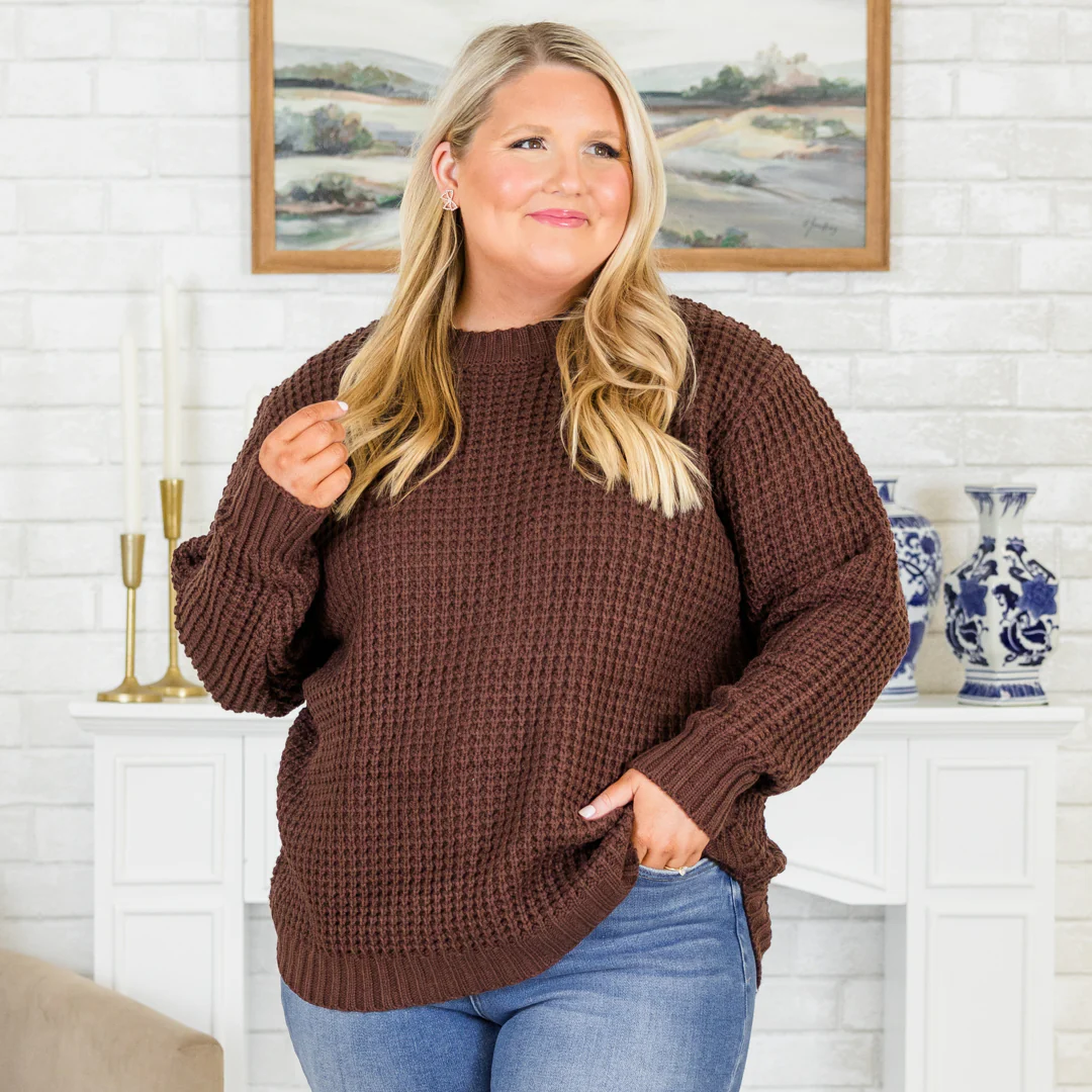 Everything We Loved Sweater, Mahogany - Giverhouse