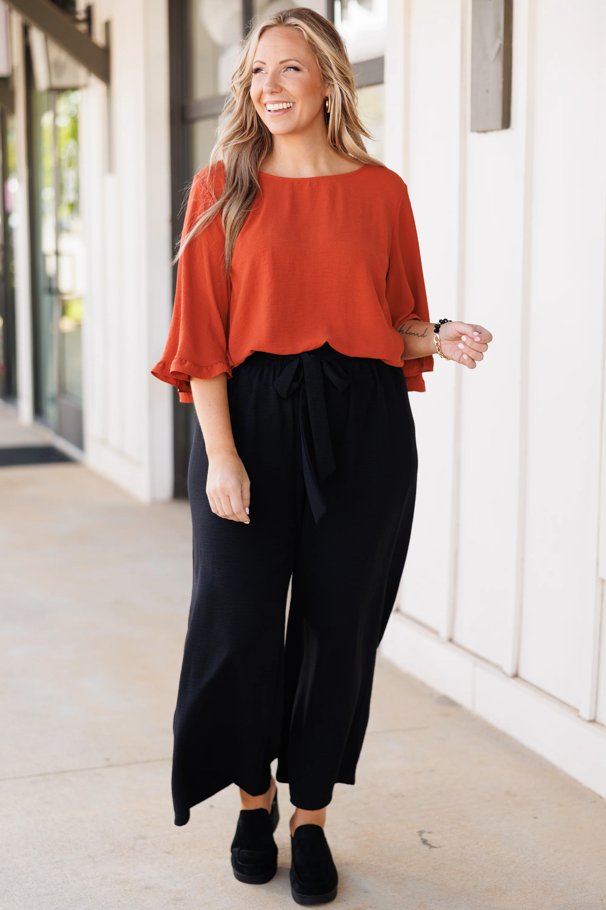 Come Hideaway Top, Rust - Giverhouse