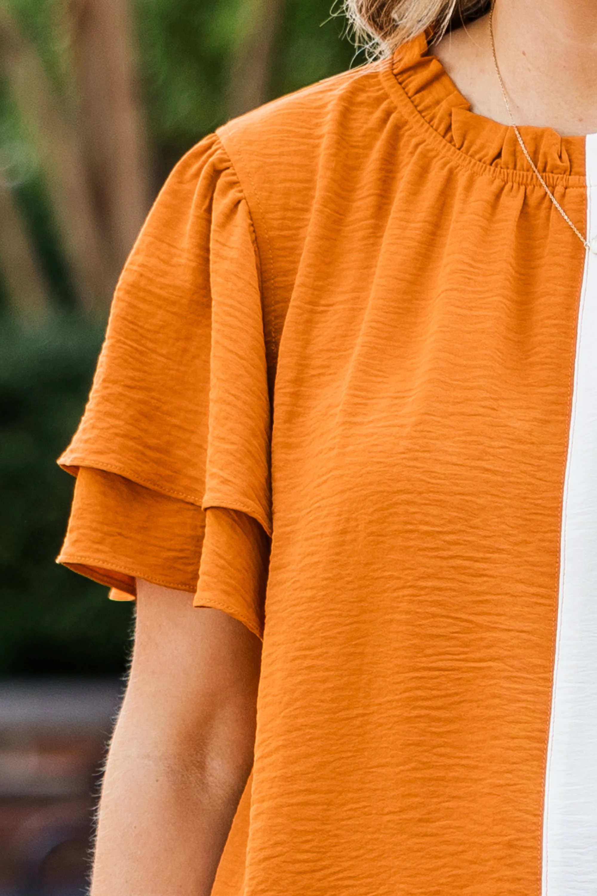 Rivalry Top, Orange-White - Giverhouse