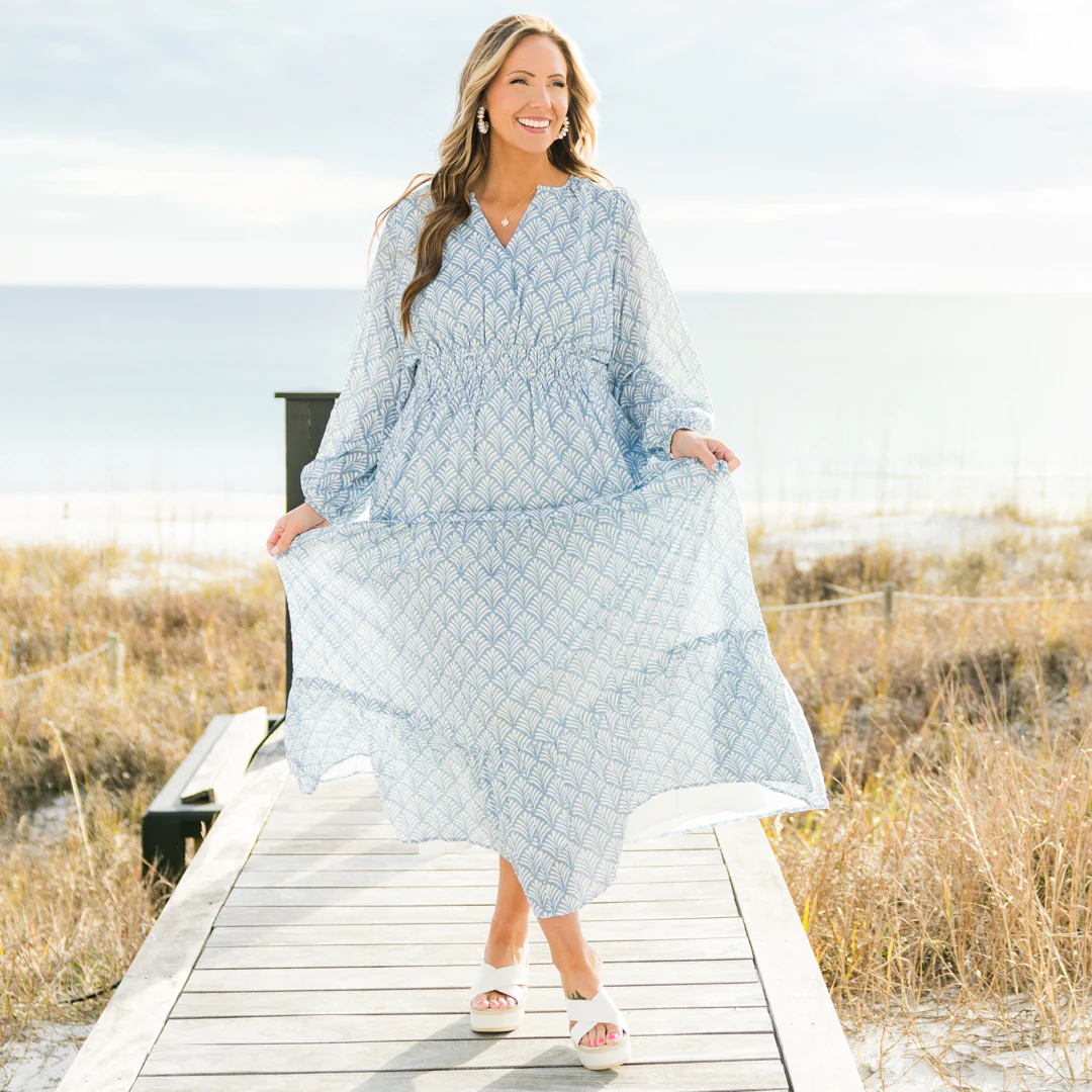 Gift Of Grace Maxi Dress, Blue - Giverhouse