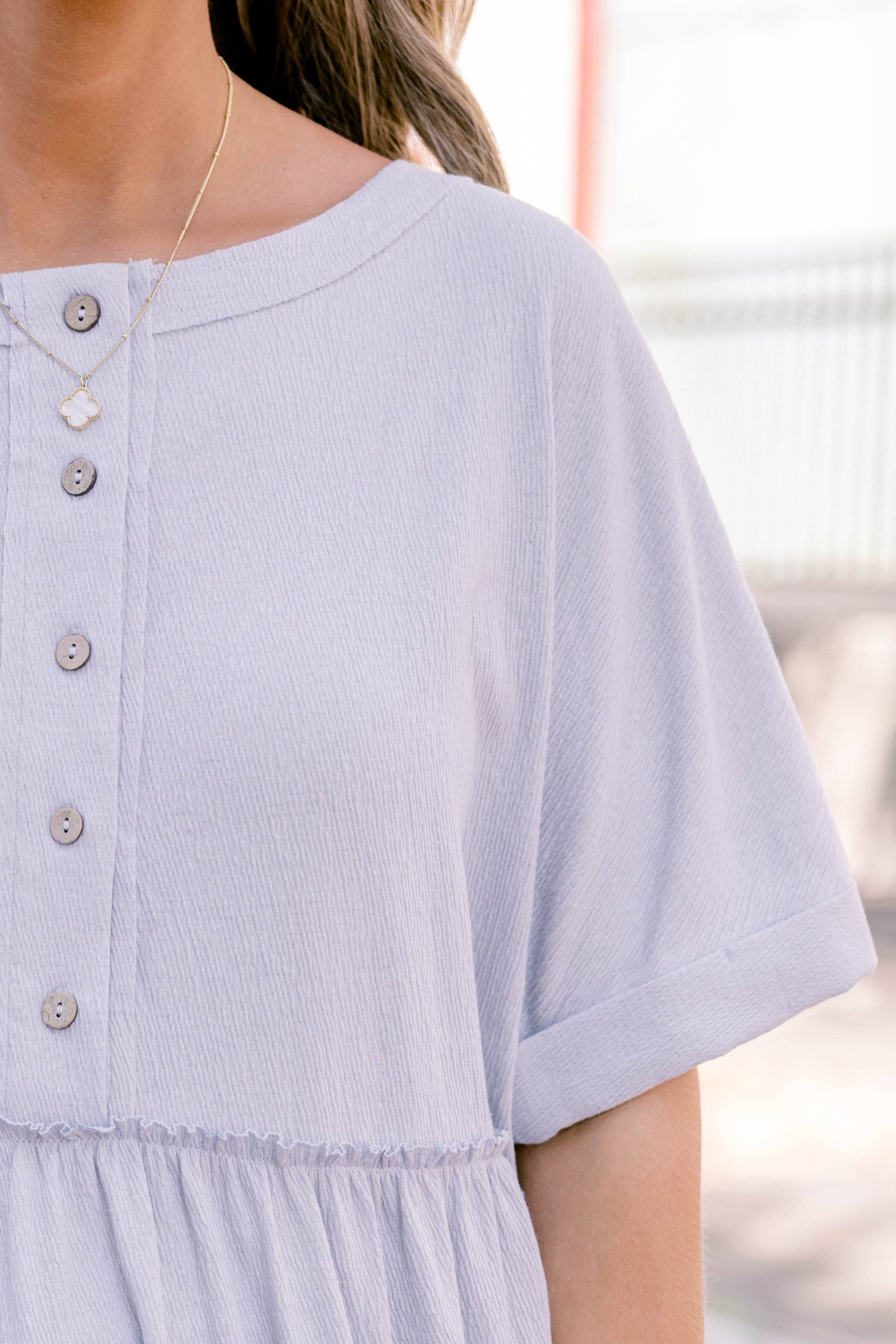 What Should We Do Today Top, Dusty Blue - Giverhouse