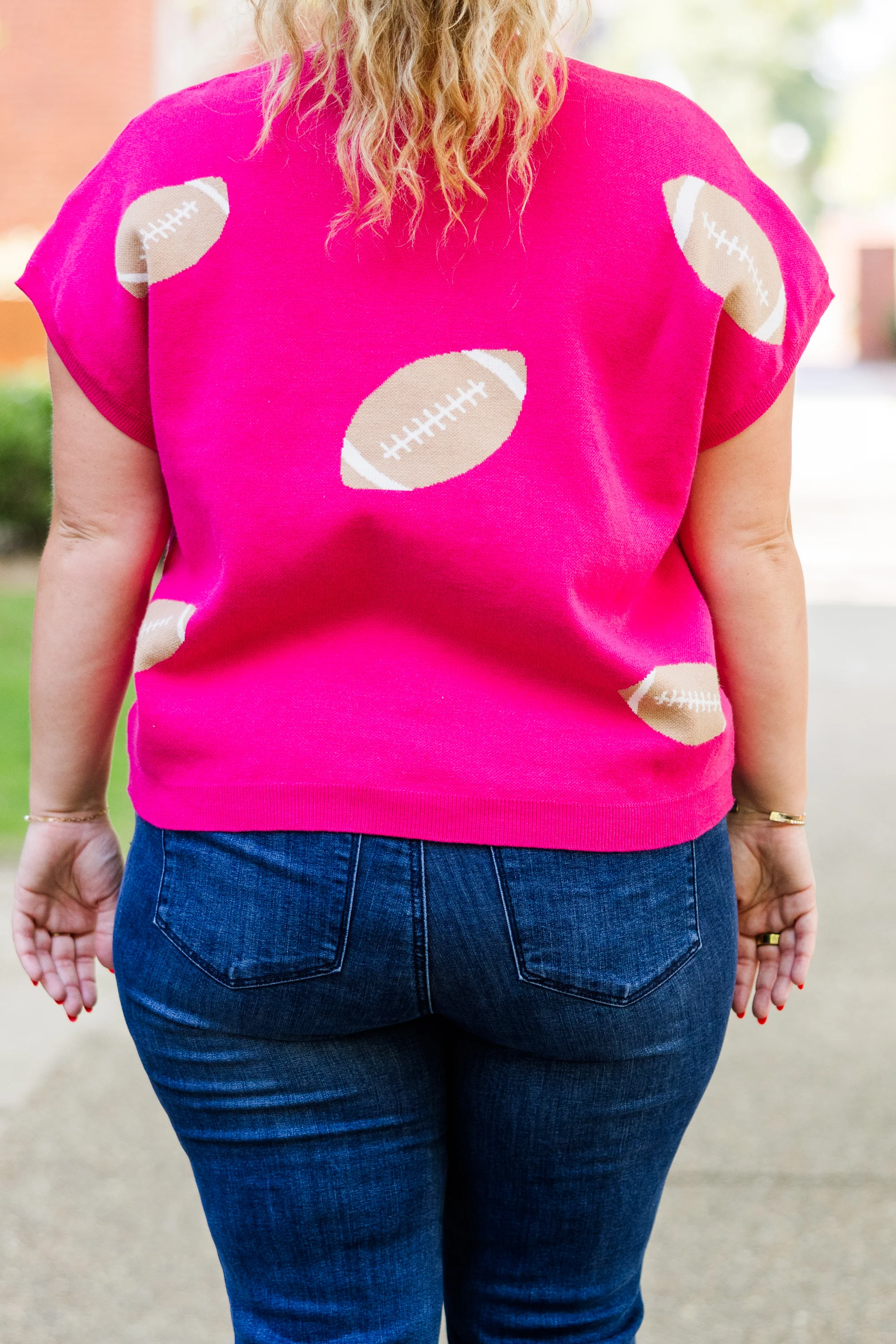 Football Mama Sweater, Pink - Giverhouse