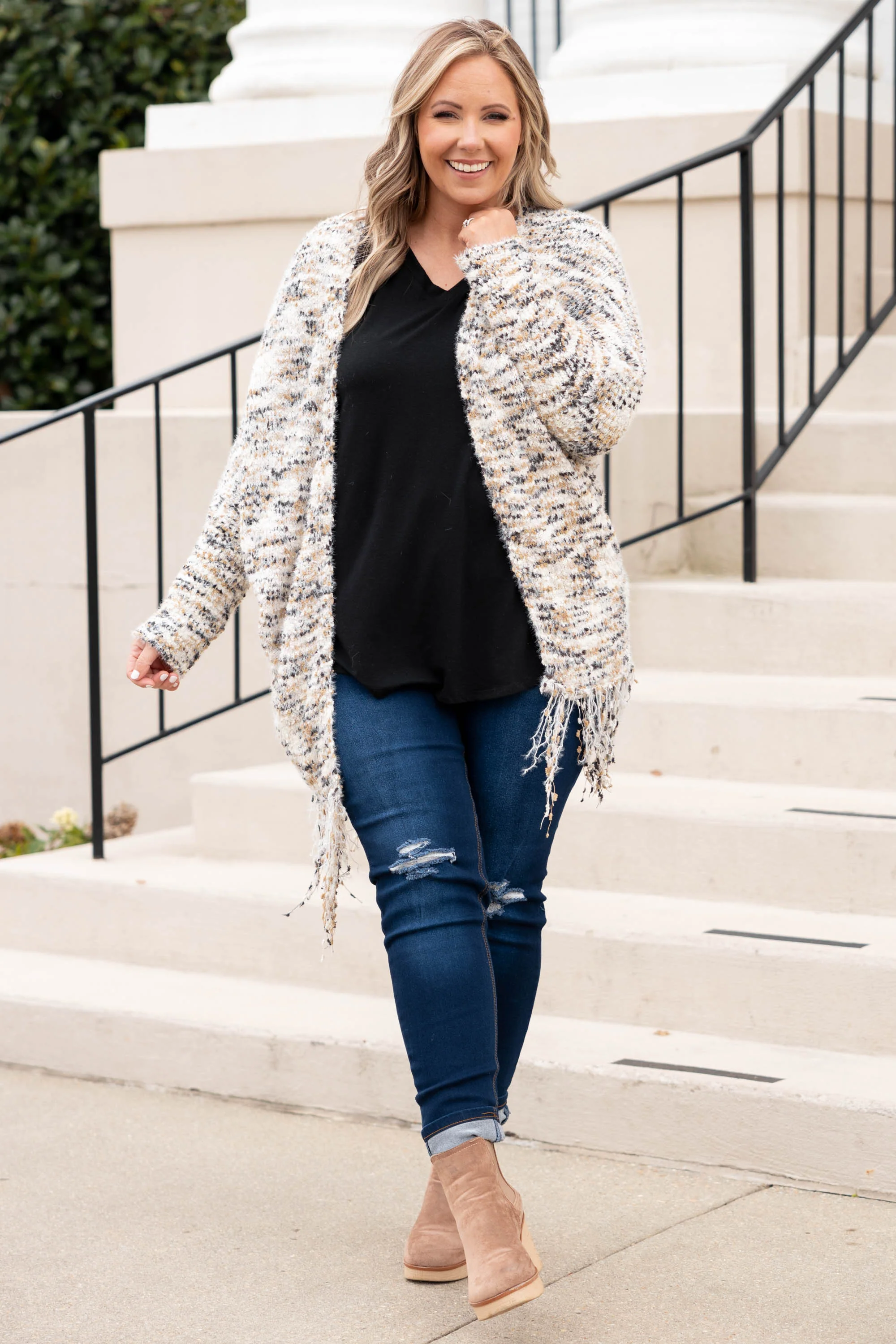 Well Wishes To You Cardigan, Cream-Mocha - Giverhouse