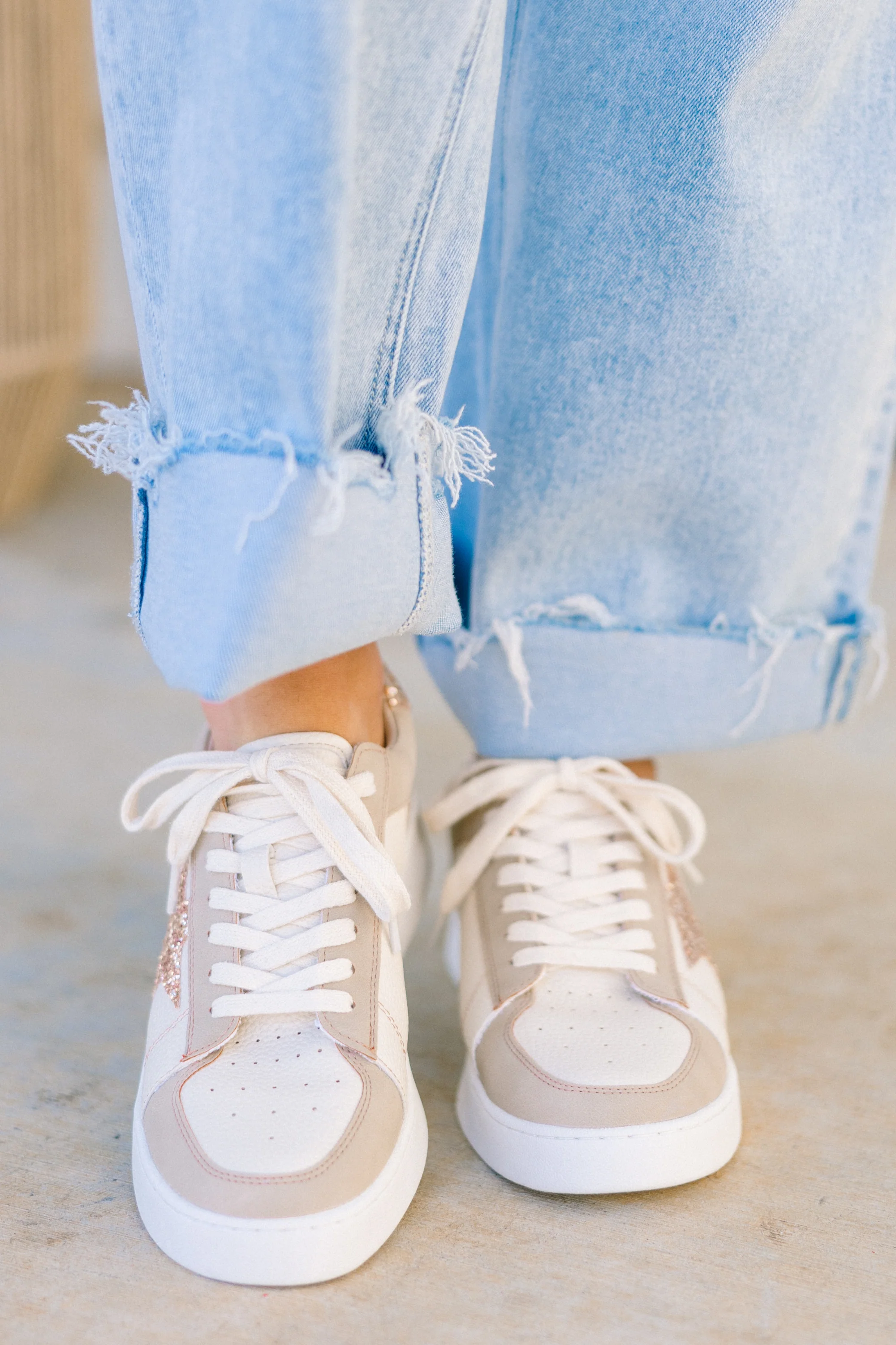 Take The Chance Sneakers, Gold - Giverhouse