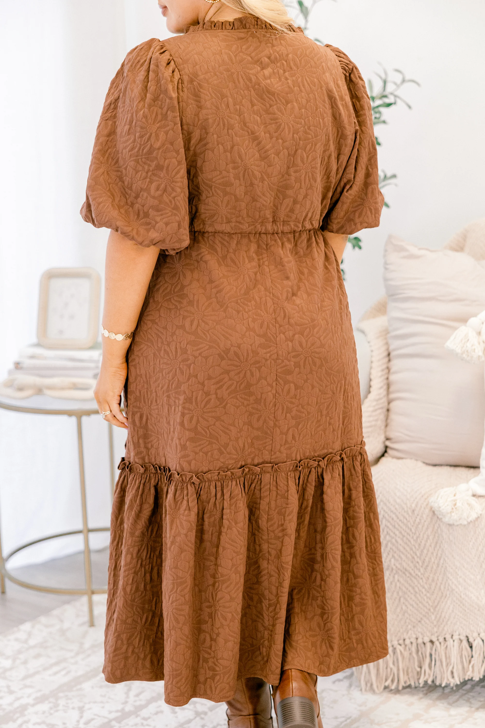 You'll See Soon Dress, Dark Brown - Giverhouse