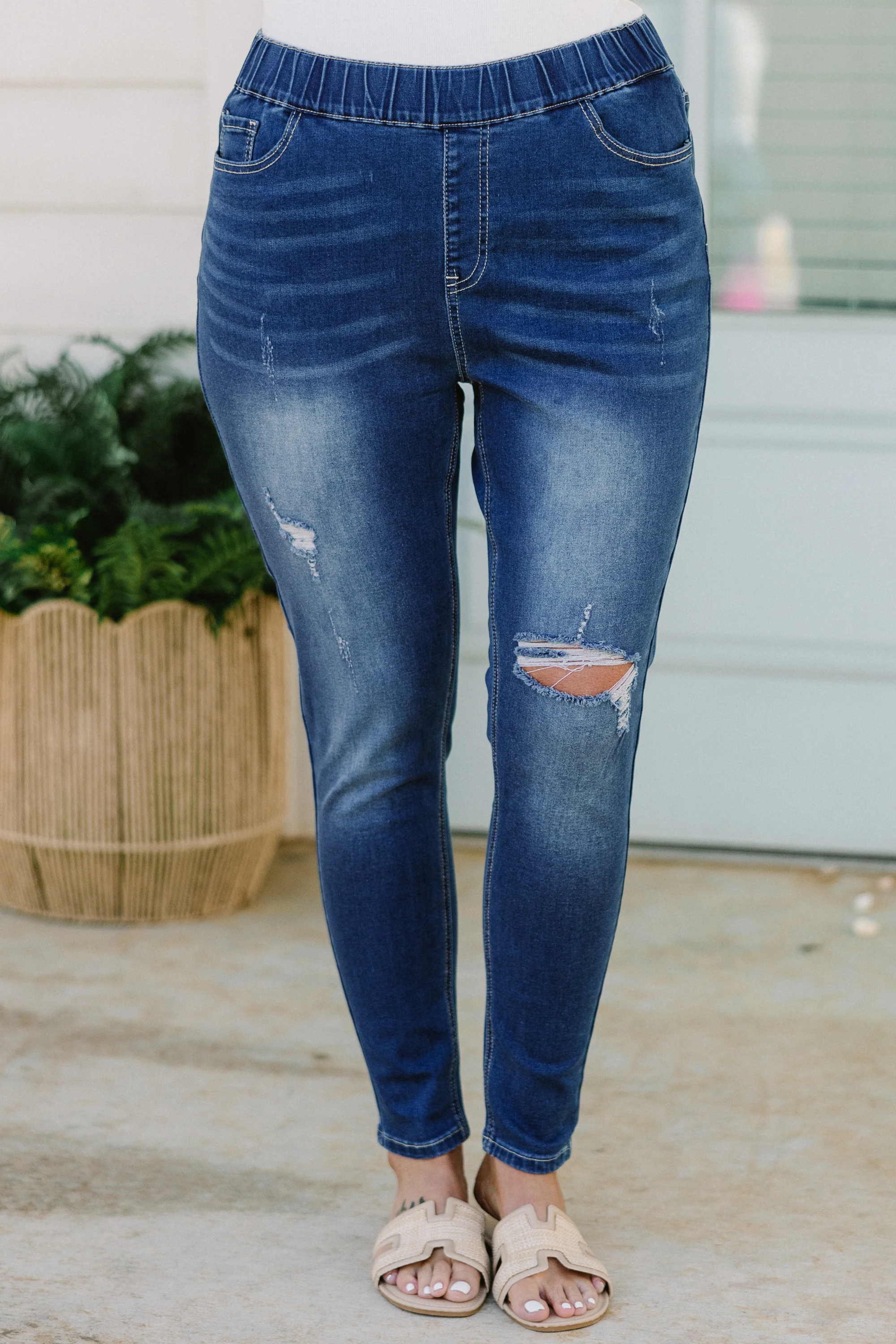 Give Your All Jeggings, Medium Wash - Giverhouse