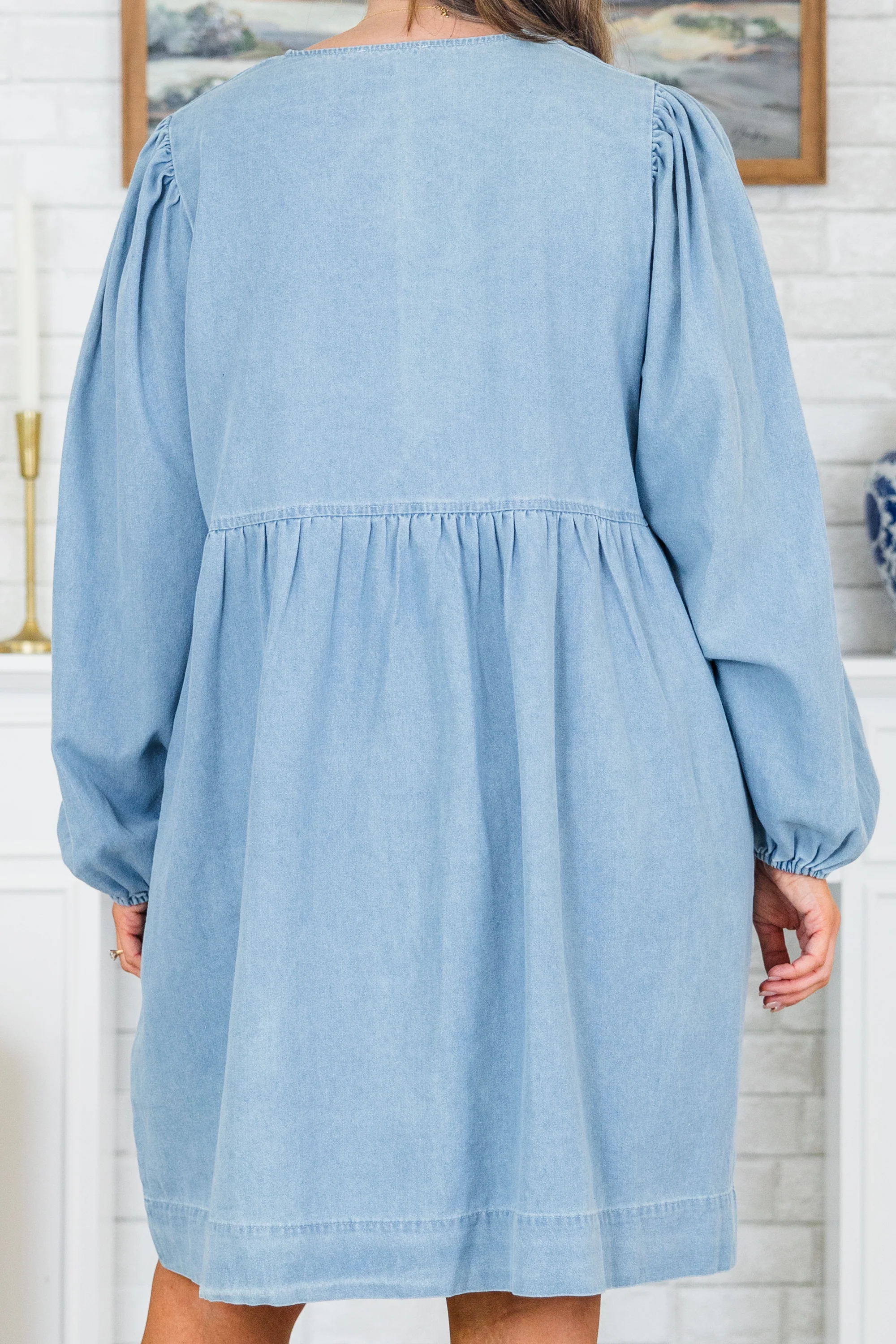 Matching Moments Dress, Light Denim - Giverhouse