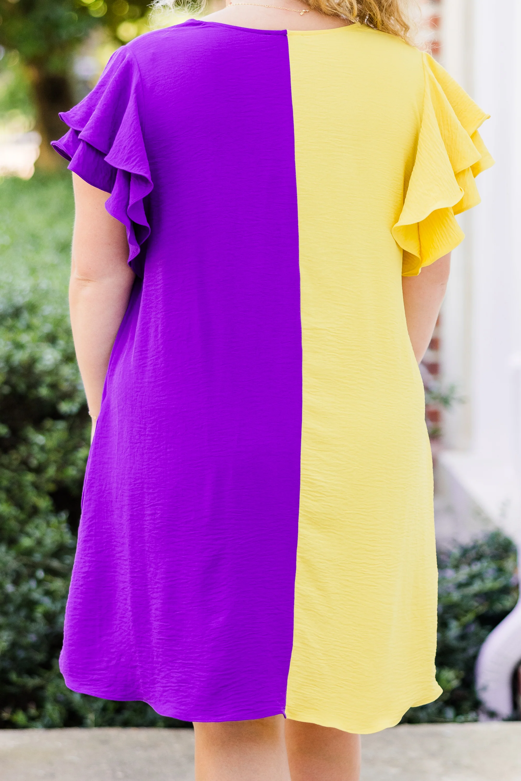 Saturday Best Dress, Yellow-Purple - Giverhouse