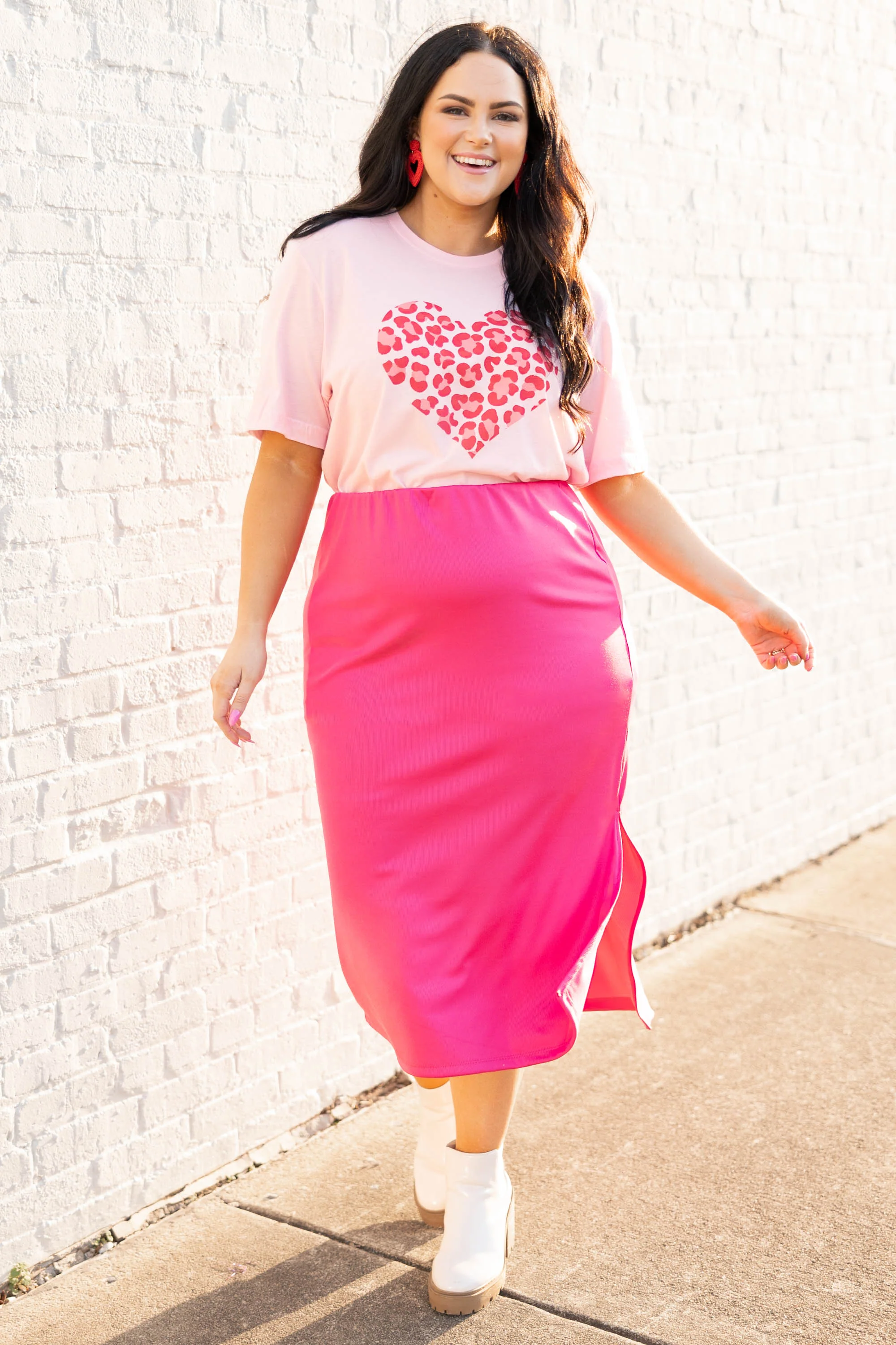 Watch Me Live Skirt, Fuchsia - Giverhouse