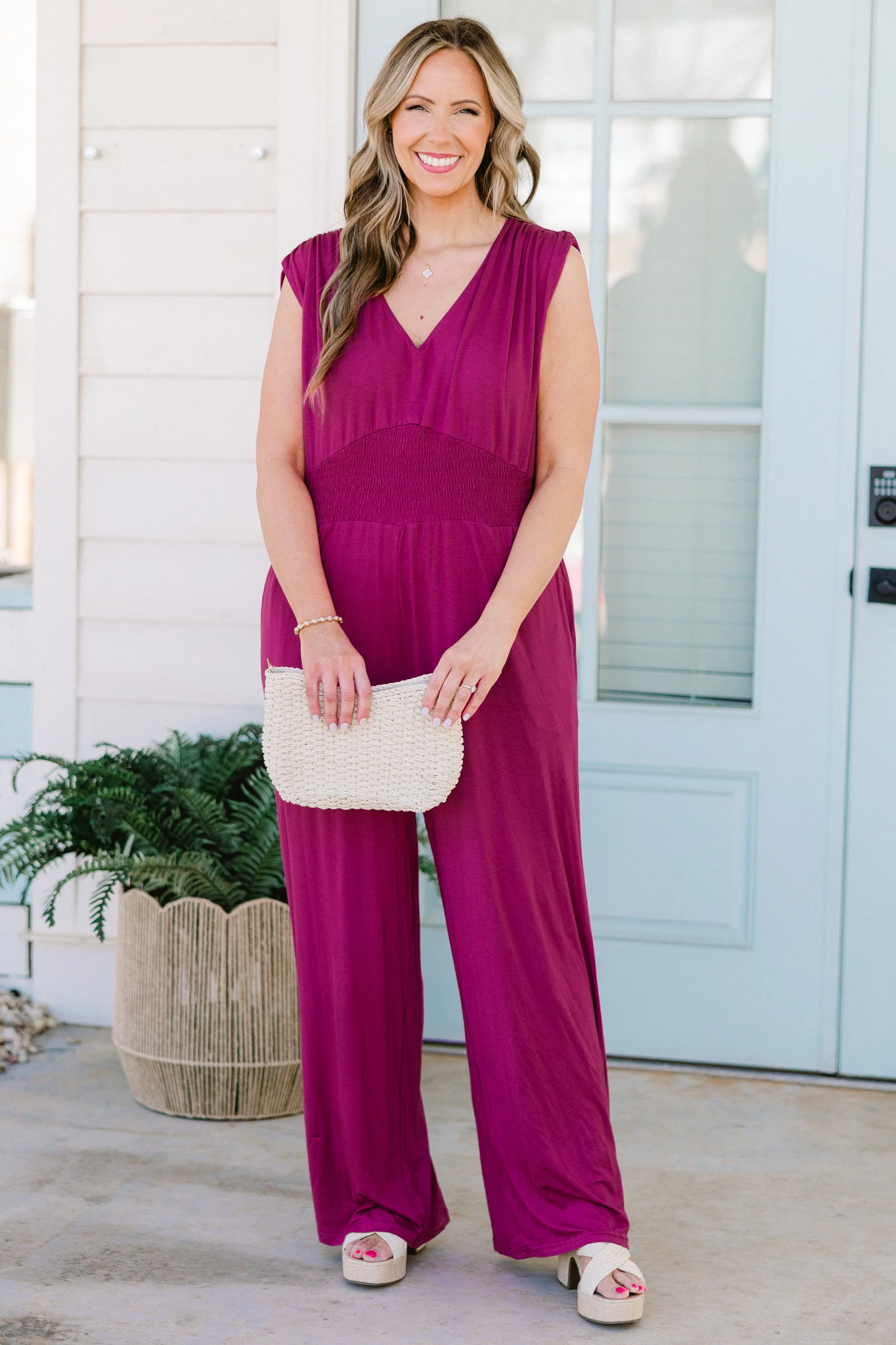 Makin' Me Blush Jumpsuit, Purple - Giverhouse
