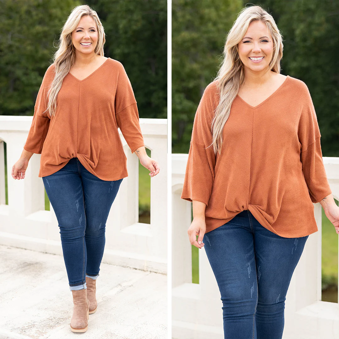 Let's Think About It Top, Camel - Giverhouse