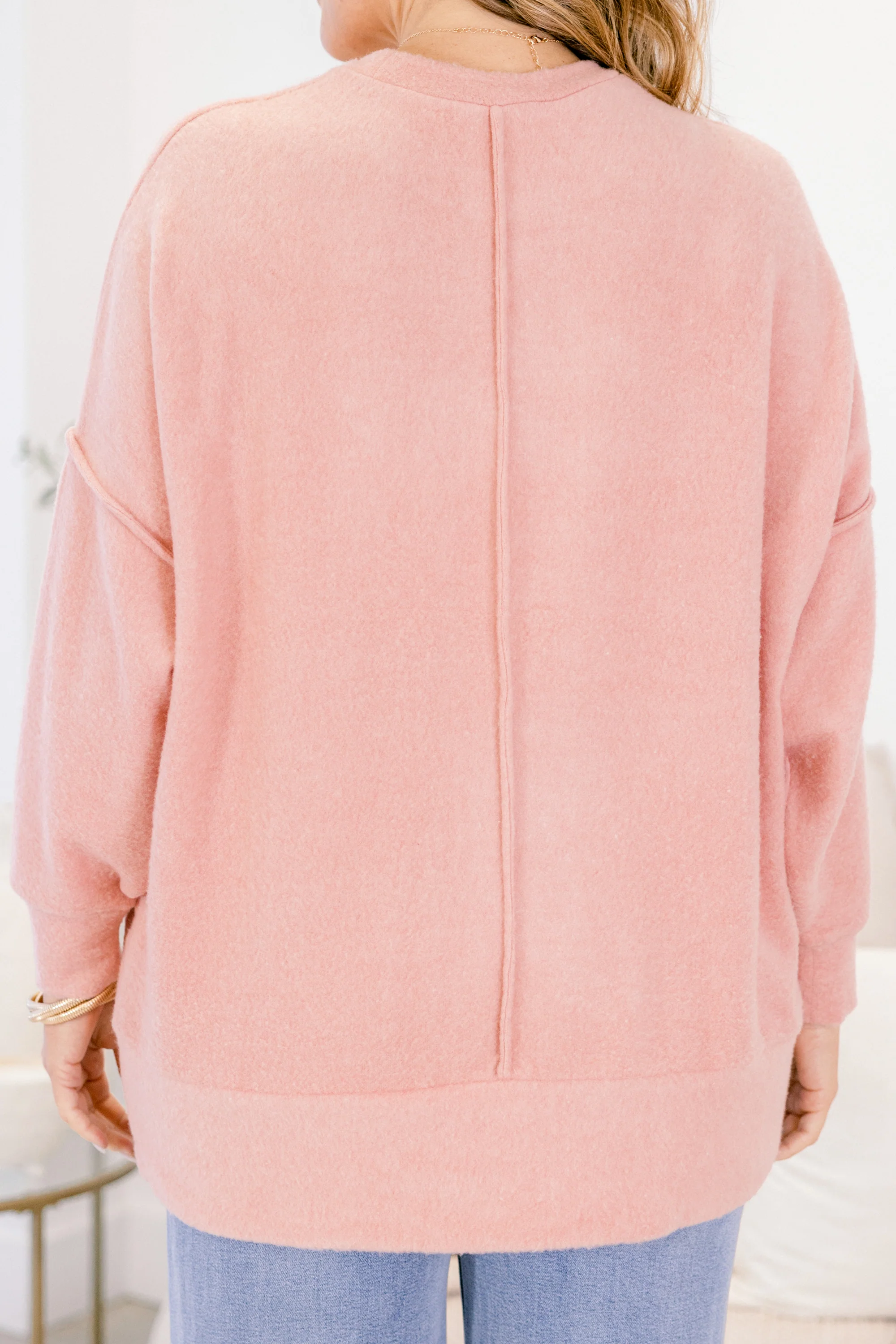 Just Take A Break Sweater, Tan Rose - Giverhouse