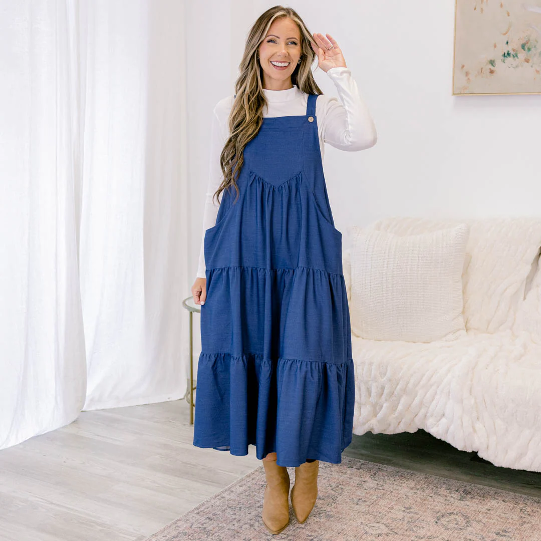 Got To Dance Dress, Dark Denim - Giverhouse