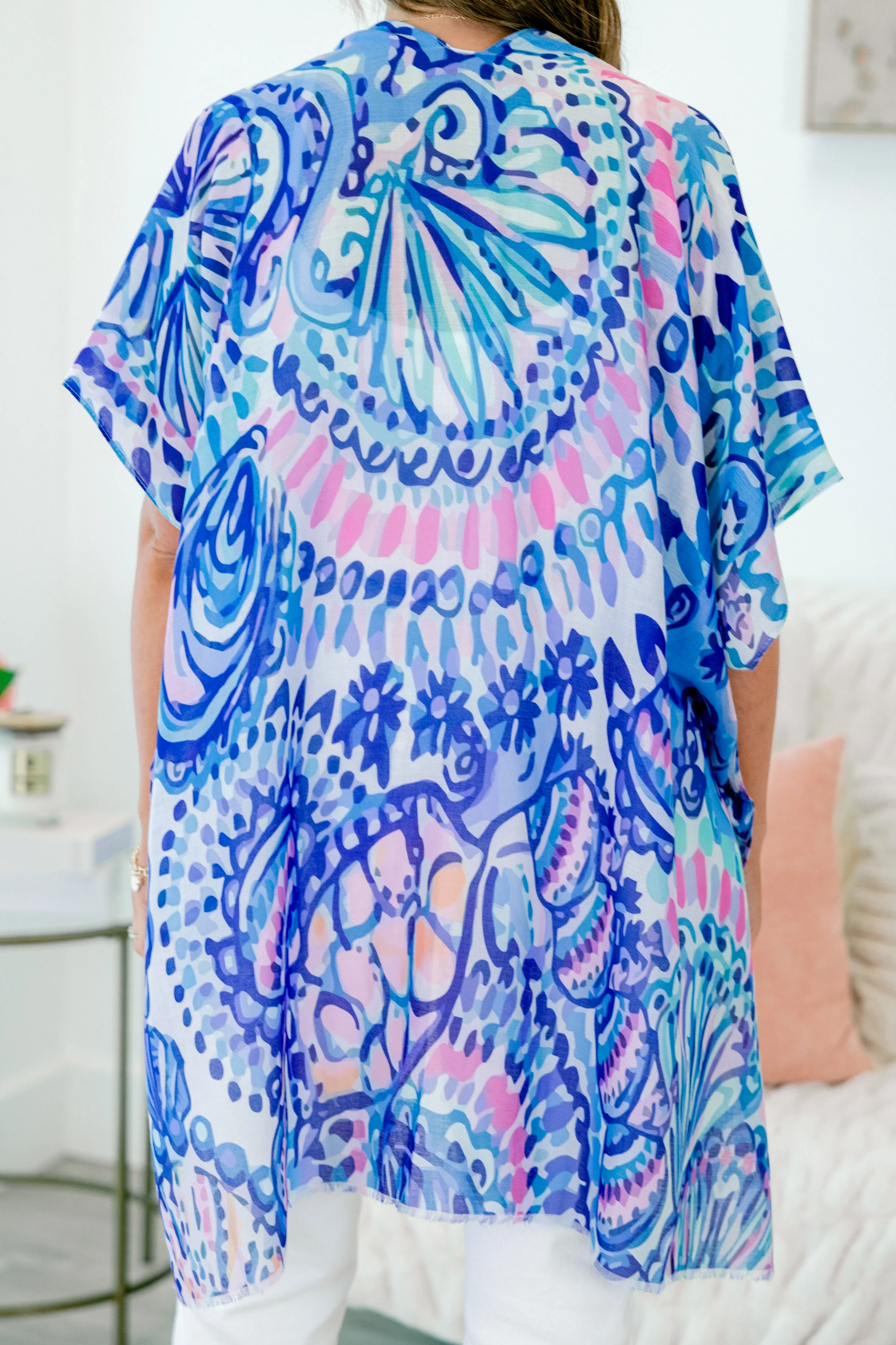 Give Me Faith Kimono, Blue - Giverhouse