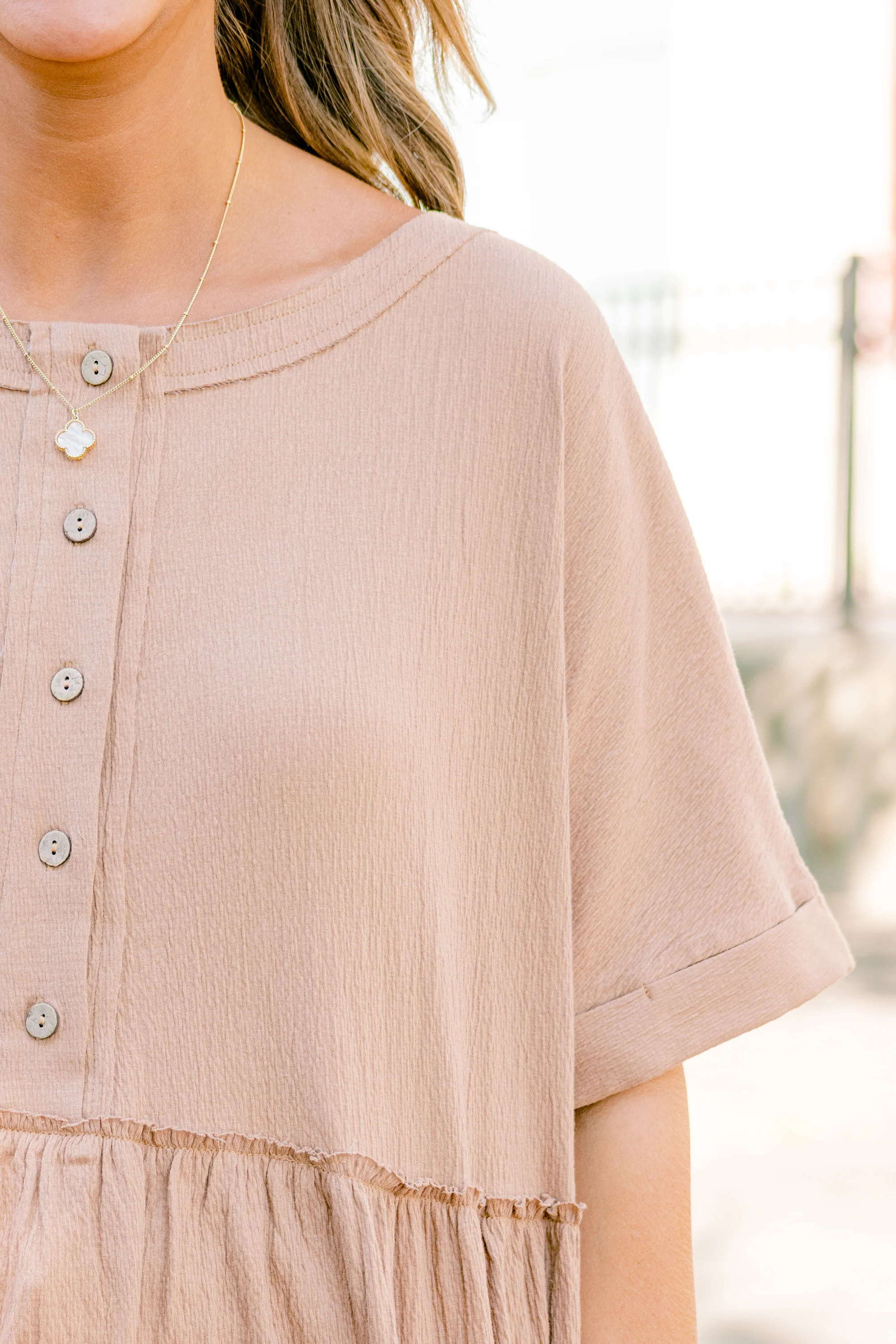 What Should We Do Today Top, Brown - Giverhouse