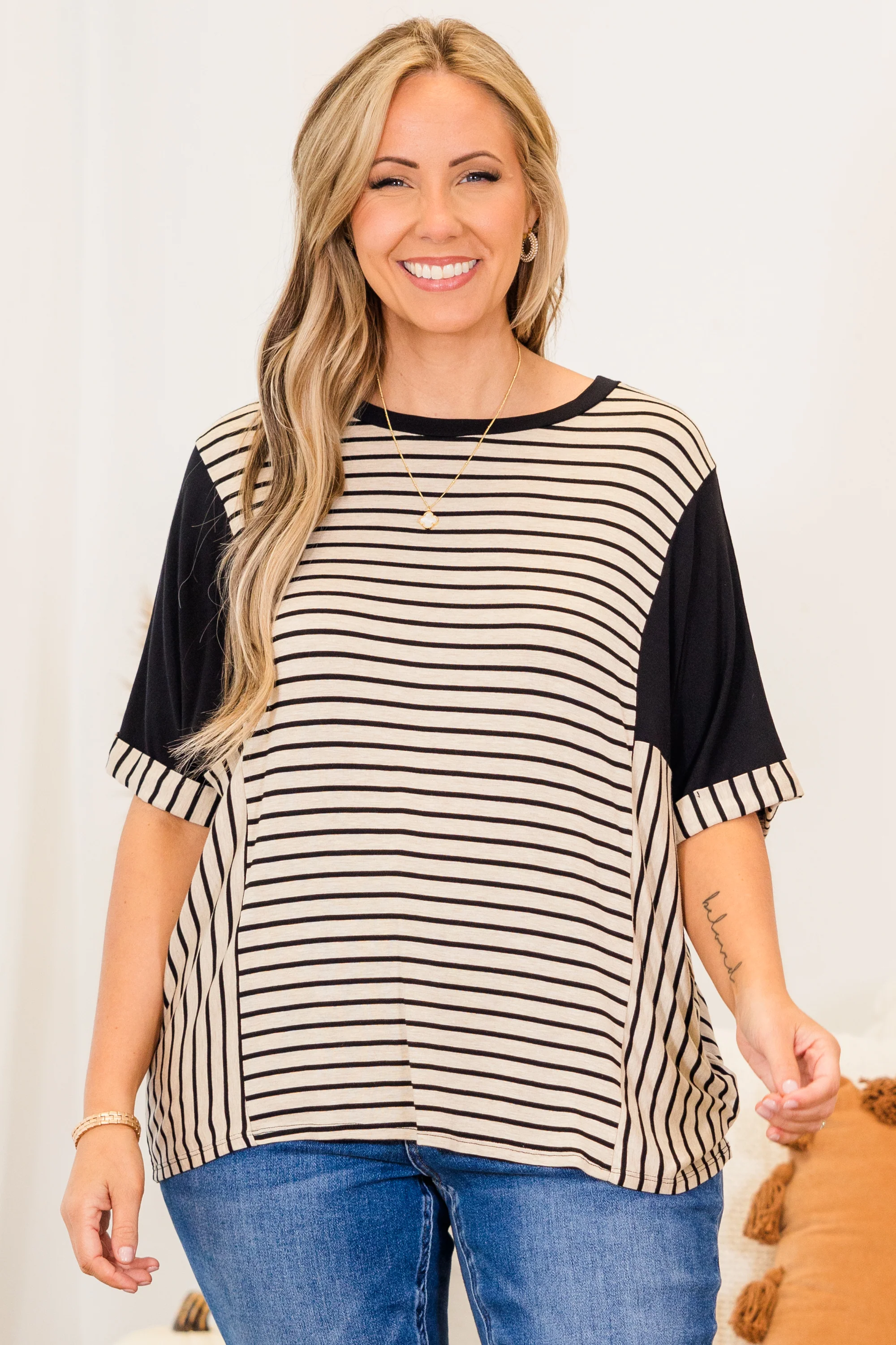 Heavy On My Mind Top, Black - Giverhouse