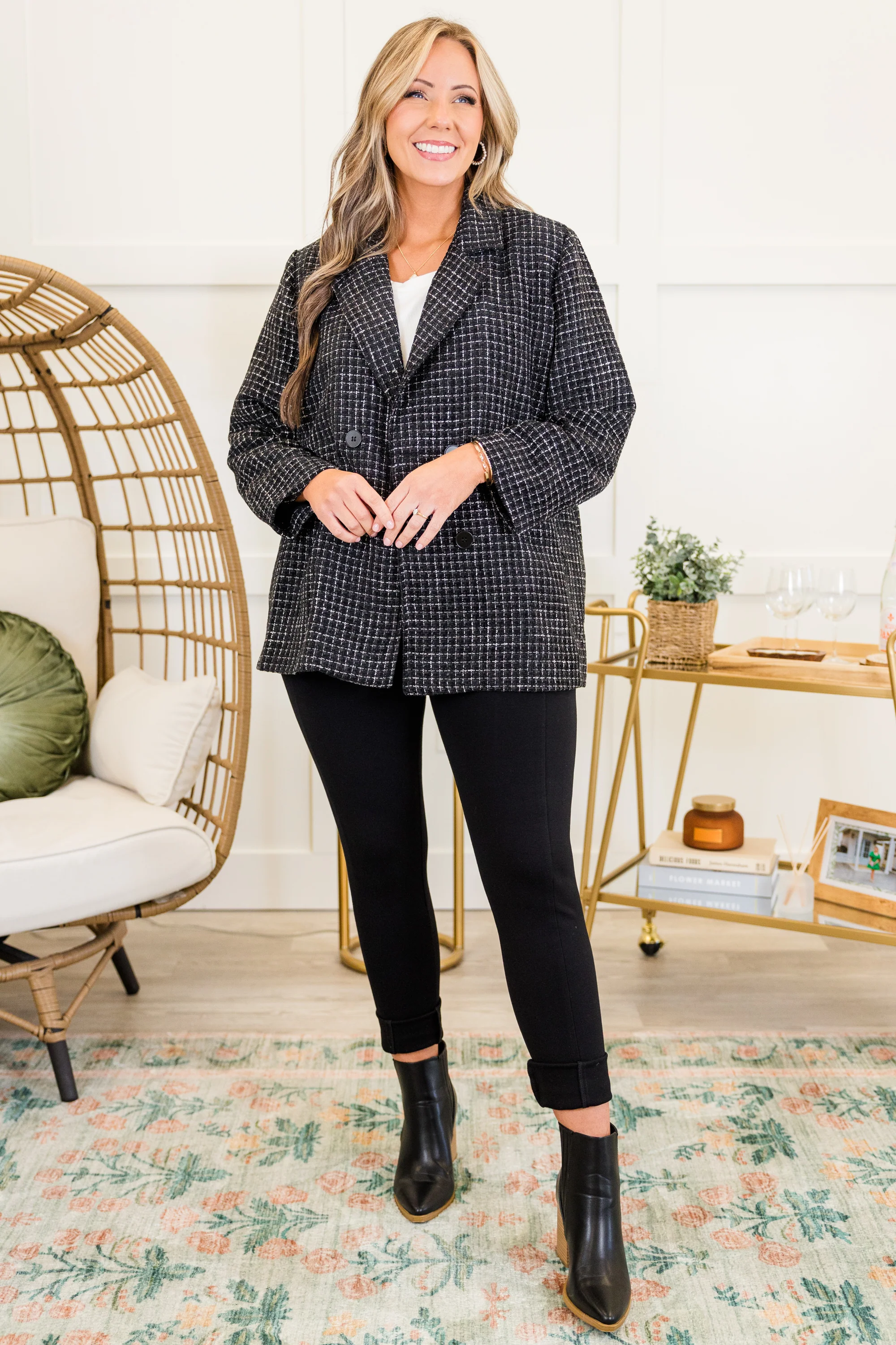 On My Way To Business Jacket, Black - Giverhouse