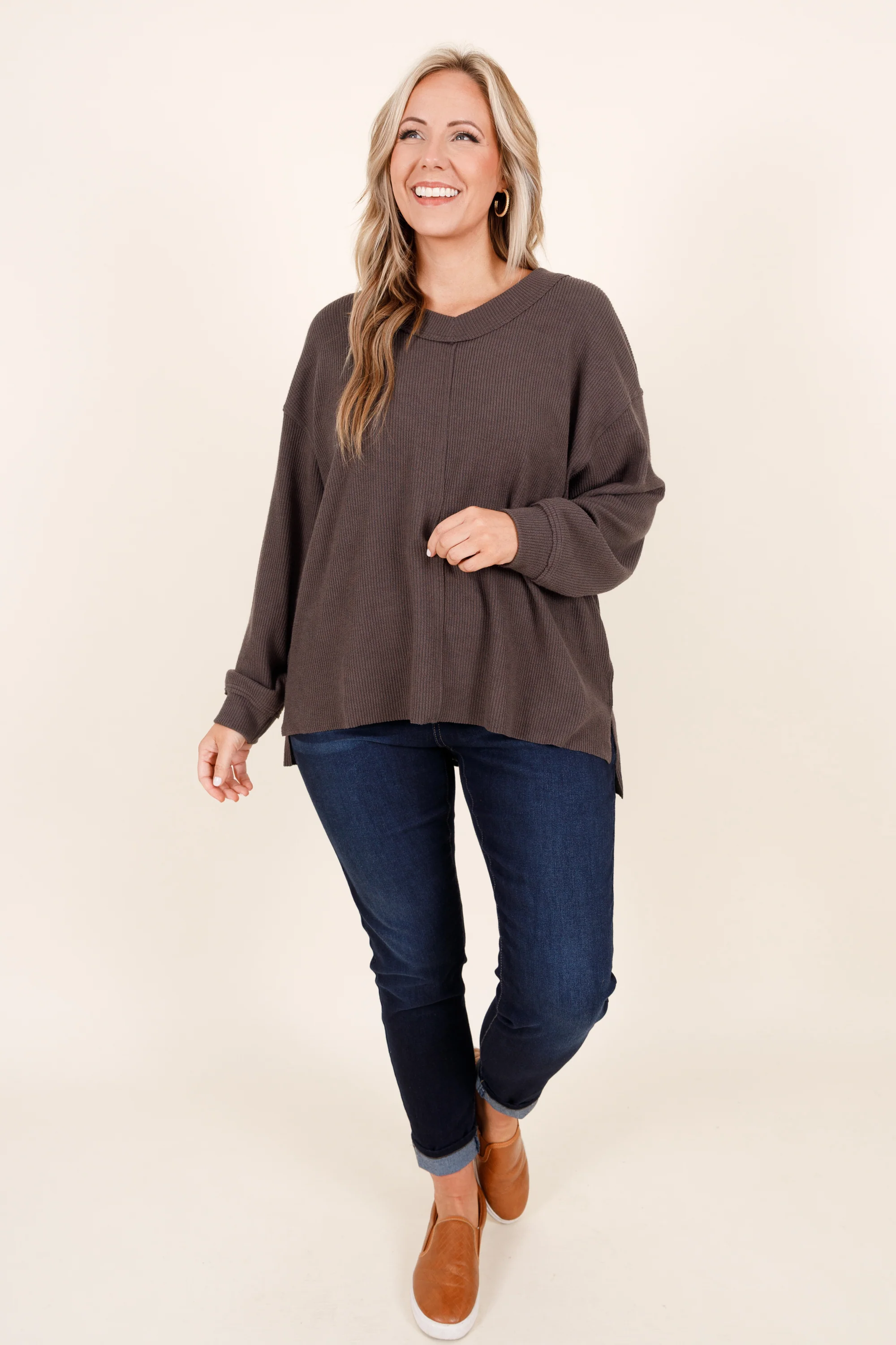 It's Our Time Pullover, Charcoal - Giverhouse
