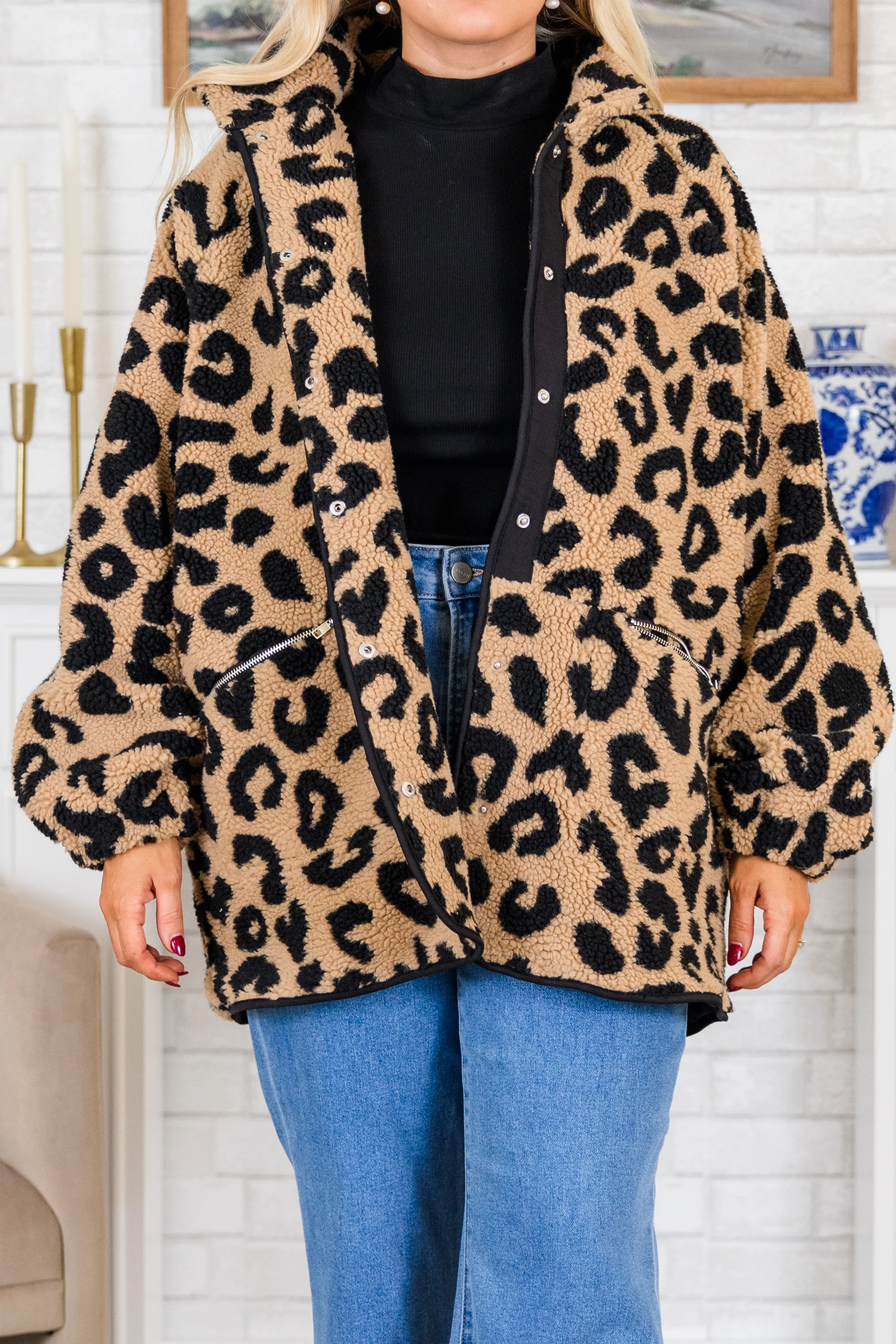Spots Of Life Coat, Black - Giverhouse
