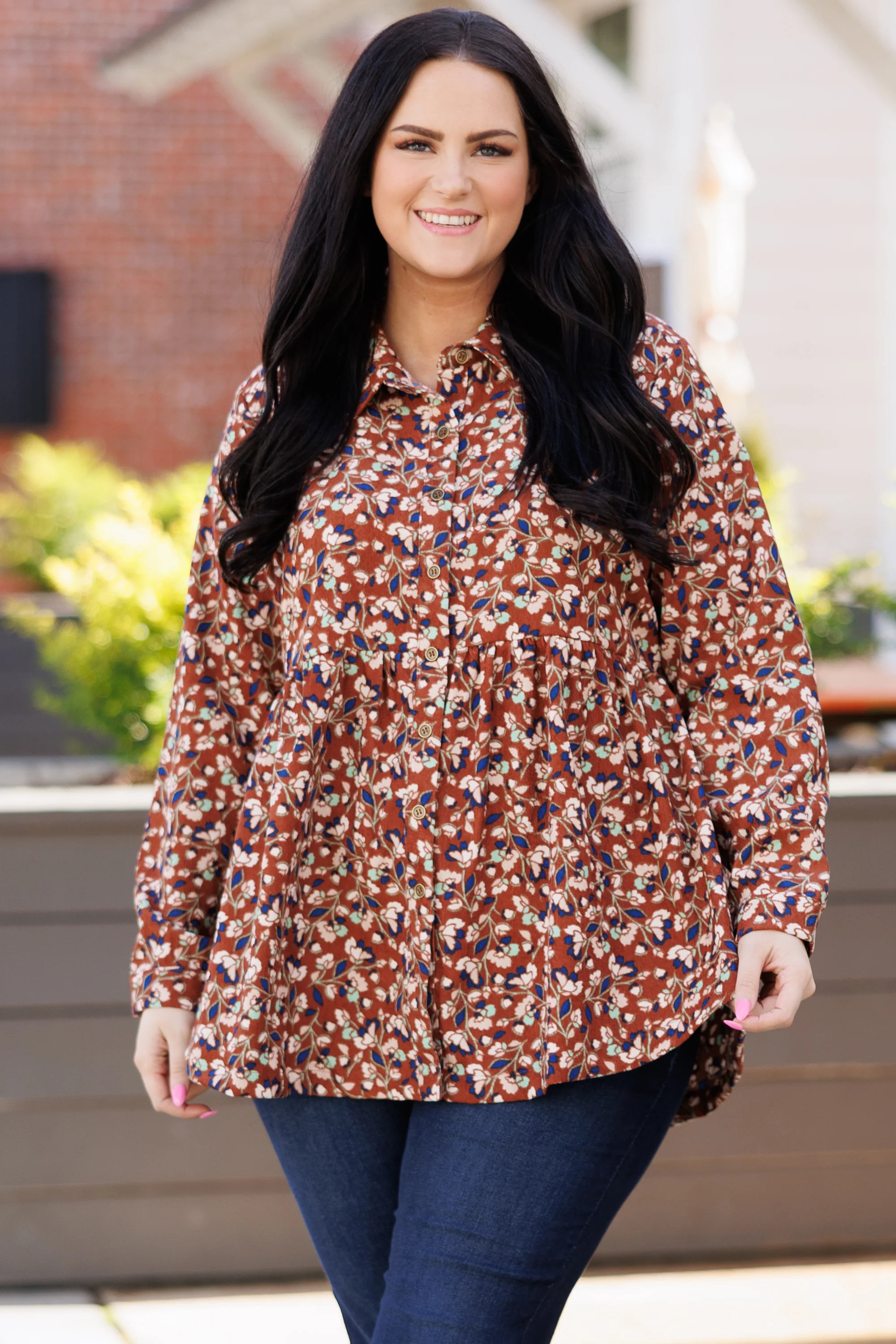 What A Pleasure Top, Brown Mix - Giverhouse