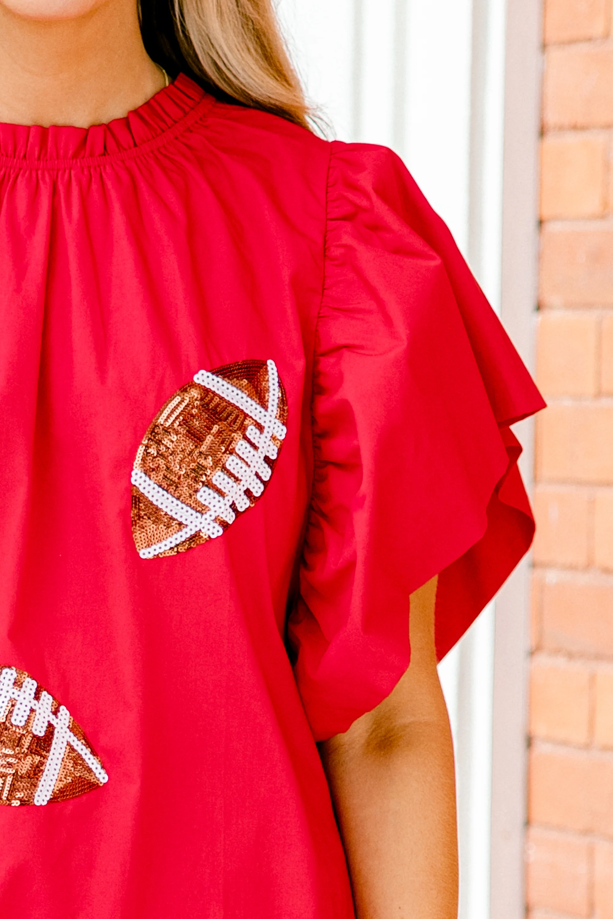 Here For Halftime Top, Red - Giverhouse