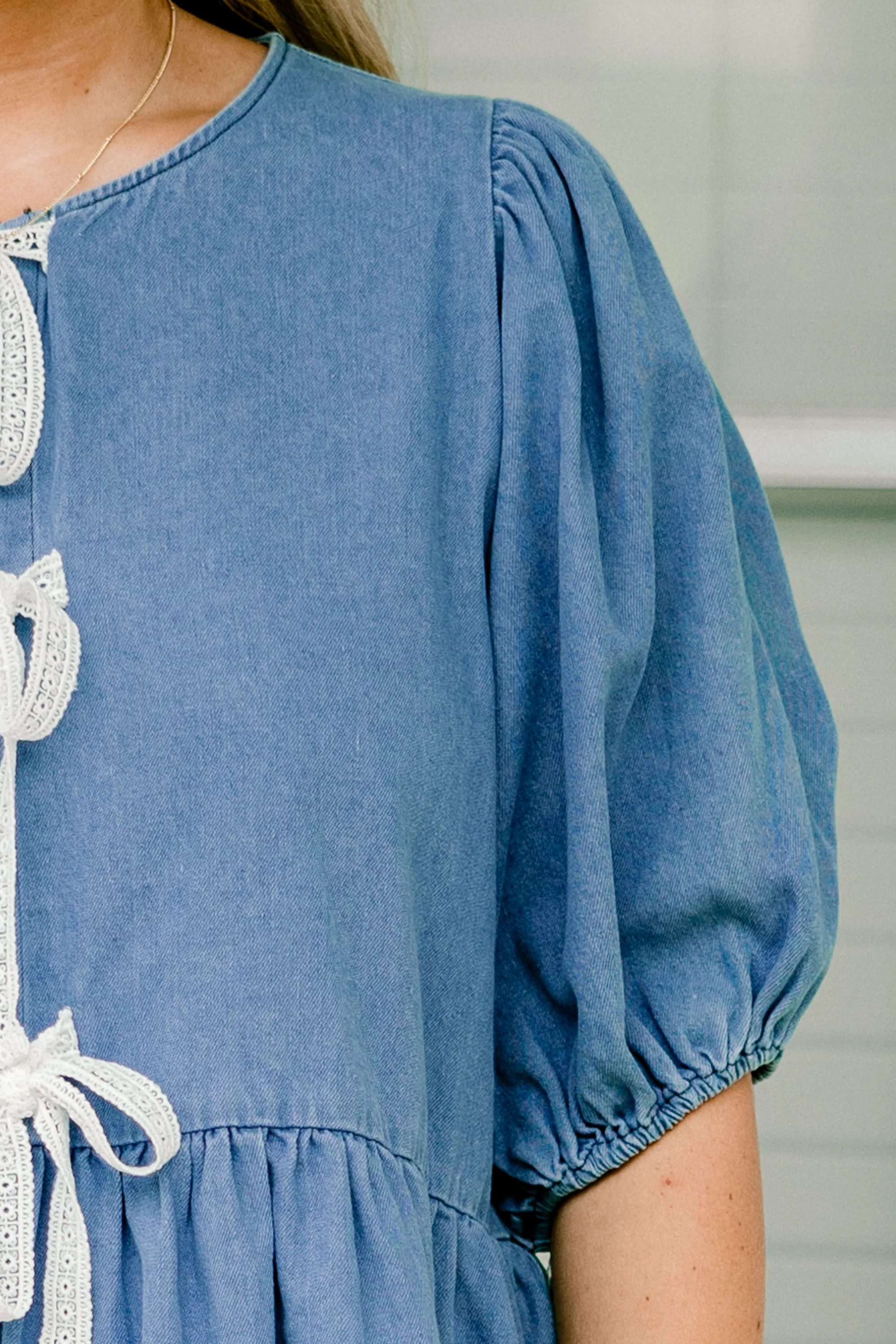 Take It Easy Now Top, Chambray - Giverhouse