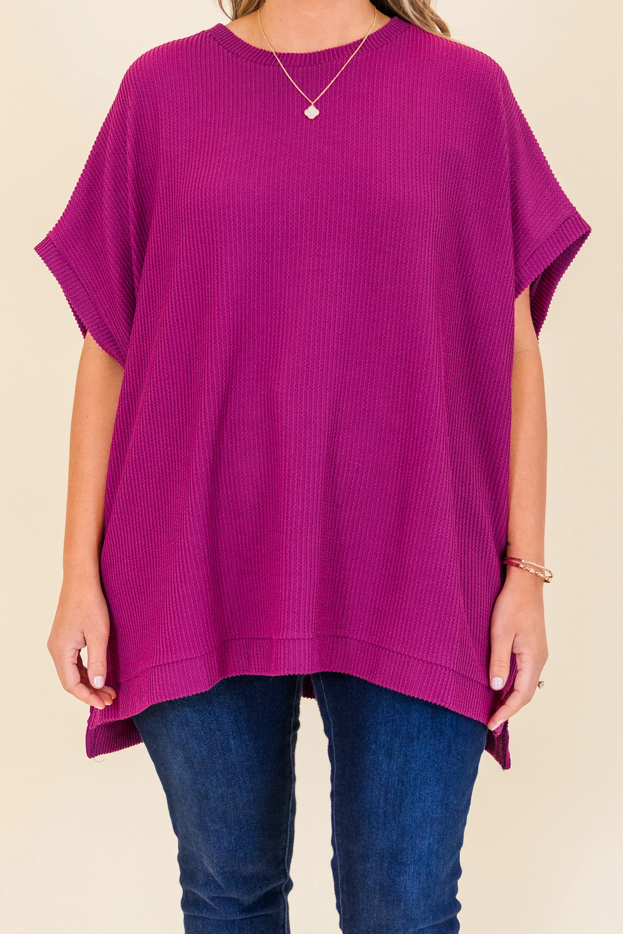 All About Knits Top, Berry - Giverhouse