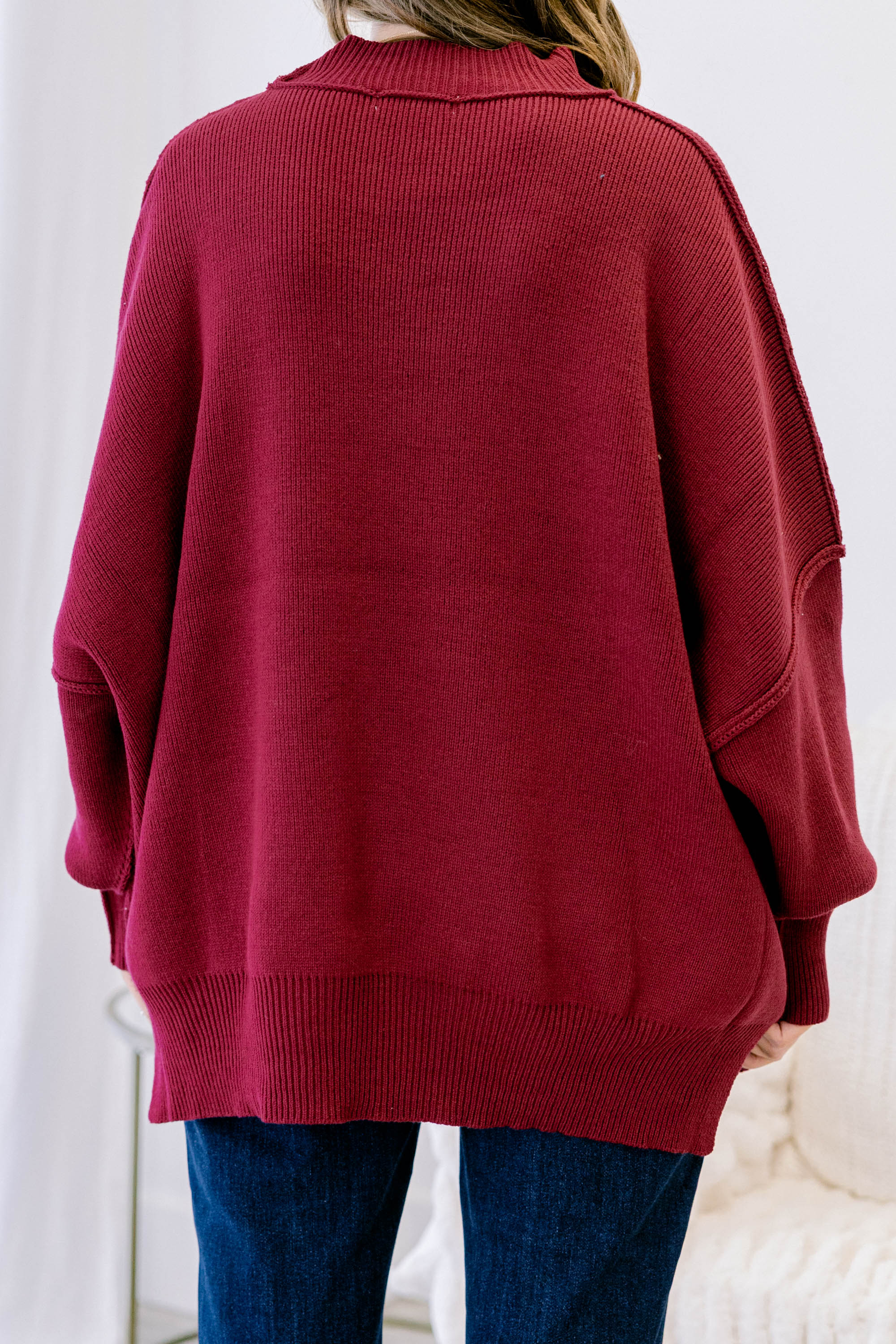 Perfectly Cozy Sweater, Cabernet - Giverhouse