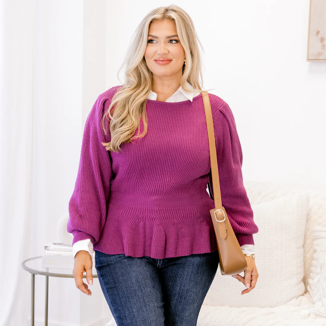 Final Notice Sweater, Magenta - Giverhouse