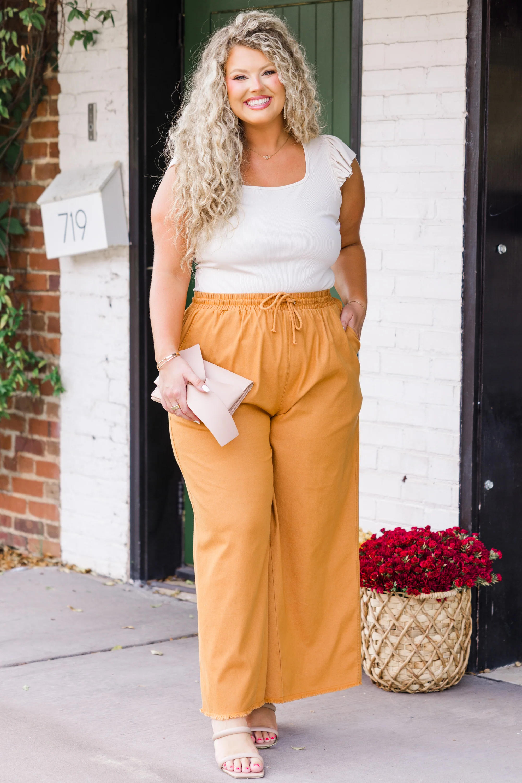 Spanish Tile Pants, Orange - Giverhouse