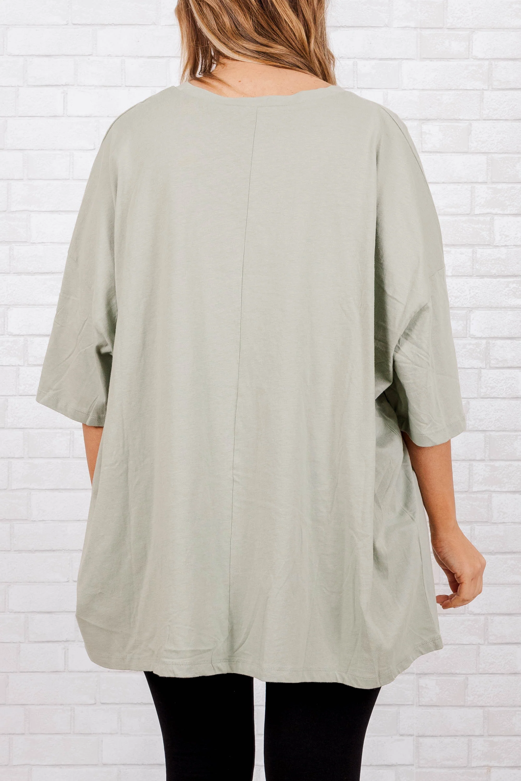 Farm Fresh Christmas Tree Boyfriend Tee, Sage - Giverhouse