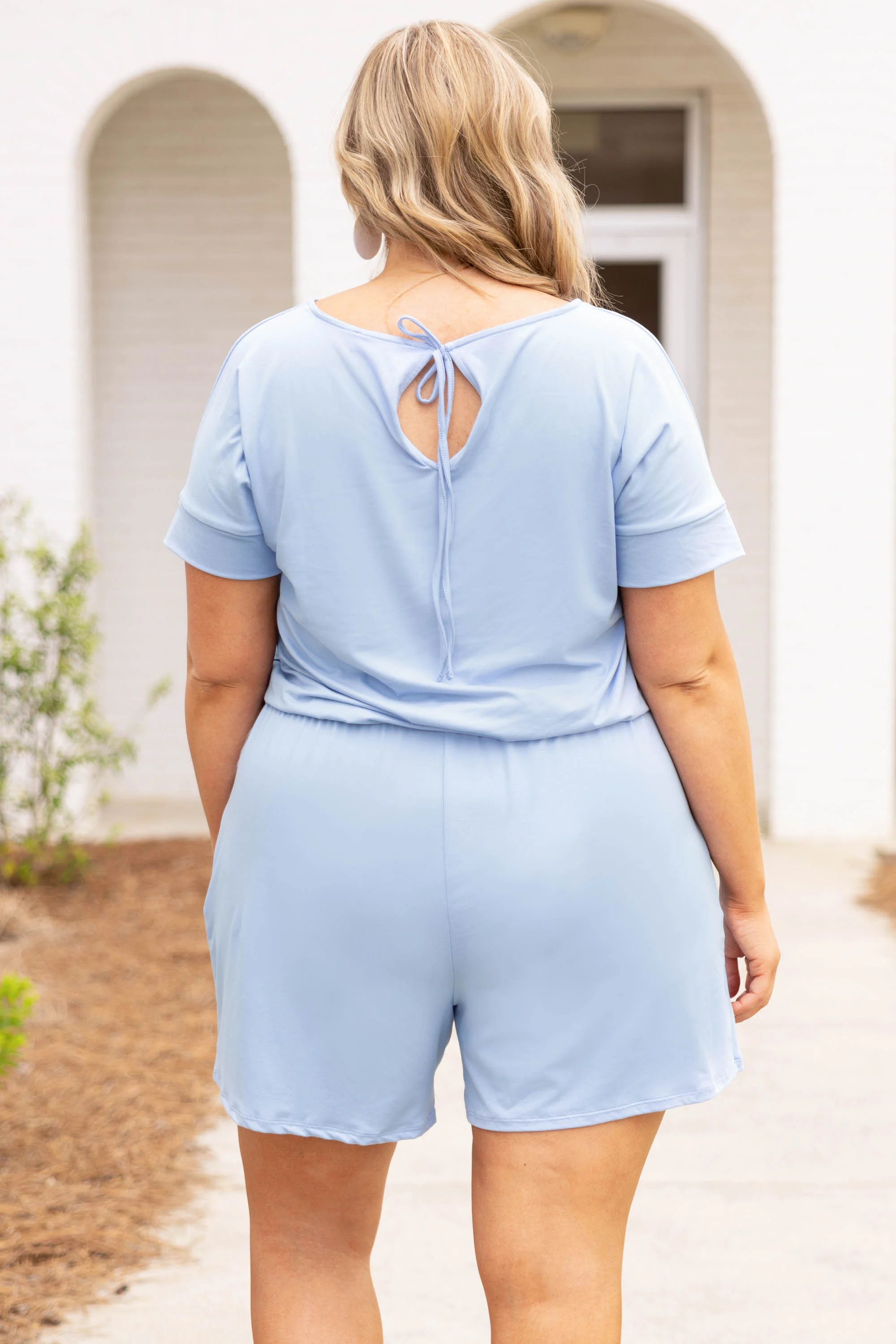 Happiness Blooms Romper, Spring Blue - Giverhouse