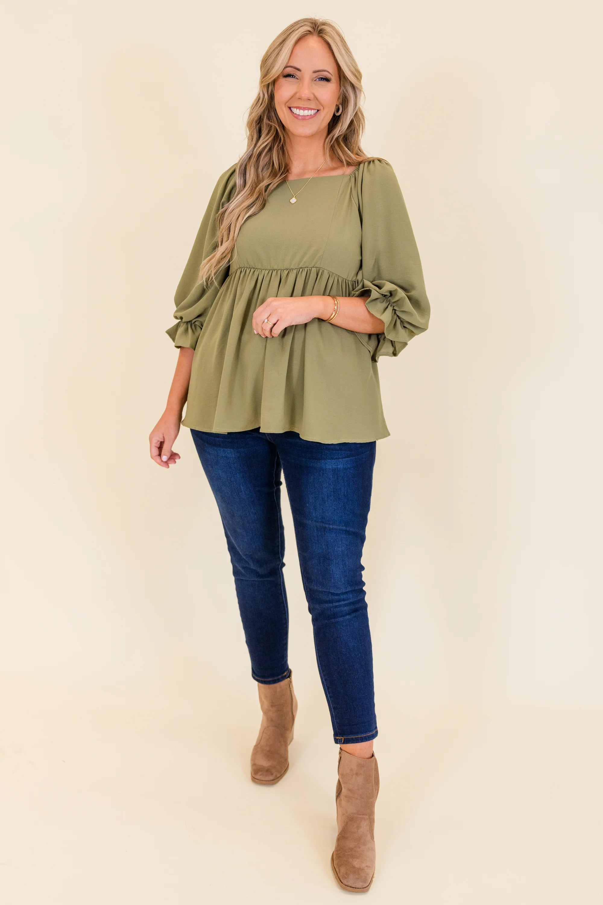 Create Opportunity Top, Olive - Giverhouse