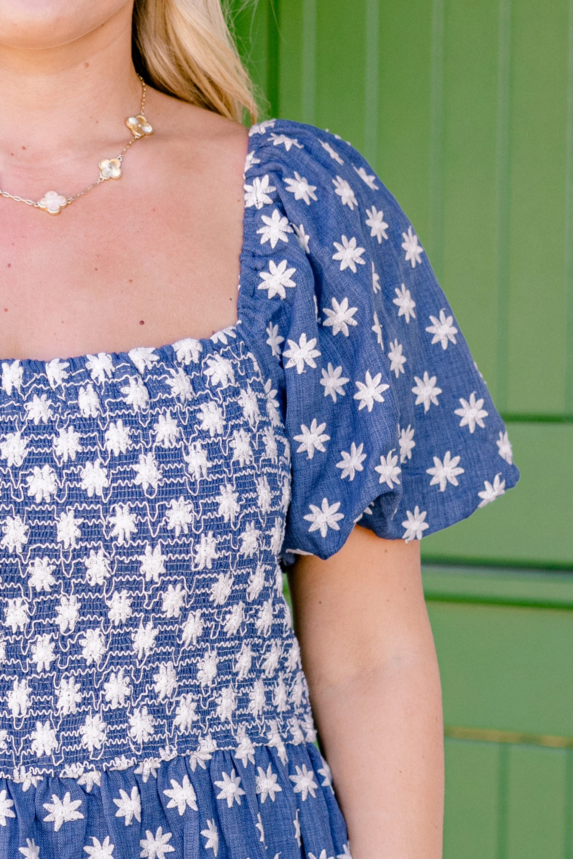 Feeling Grateful Midi Dress, Denim - Giverhouse