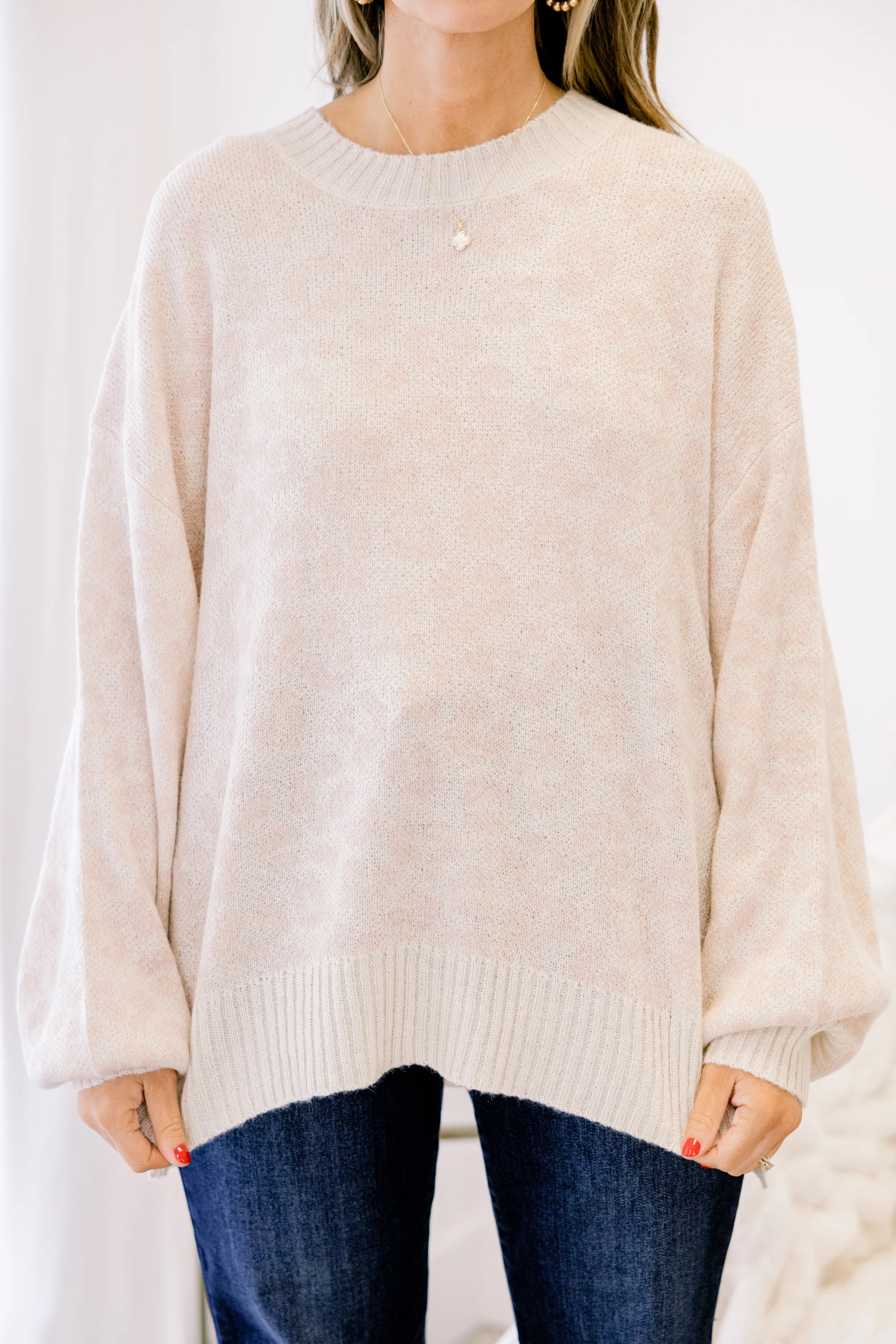 Leopard Love Sweater, Cream Leopard - Giverhouse