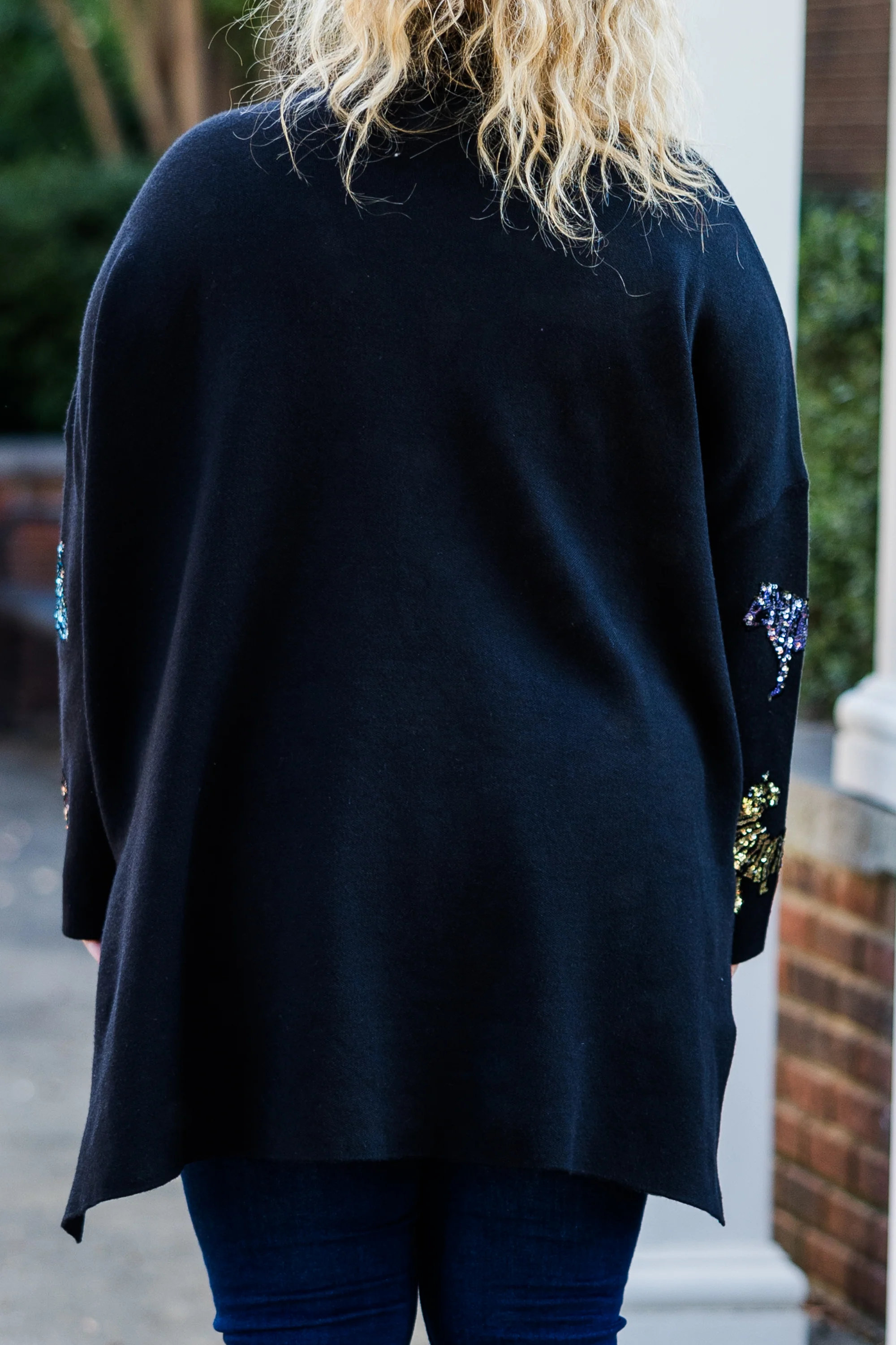 Mother Of The Jungle Sweater, Black Sequin - Giverhouse
