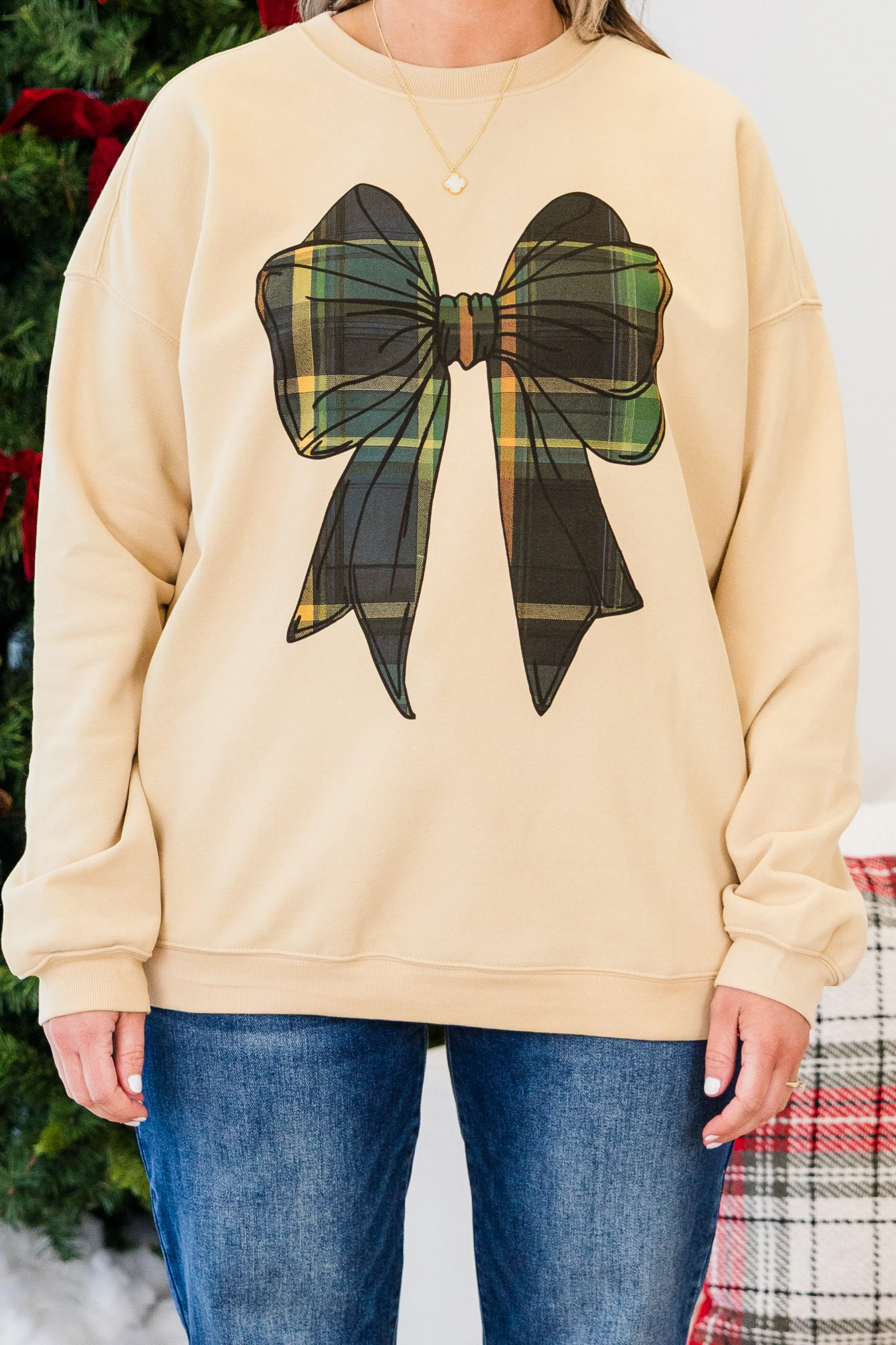 All Tied Up Pullover, Sand - Giverhouse