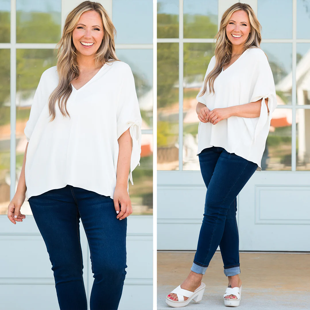 Free With You Top, Cream - Giverhouse