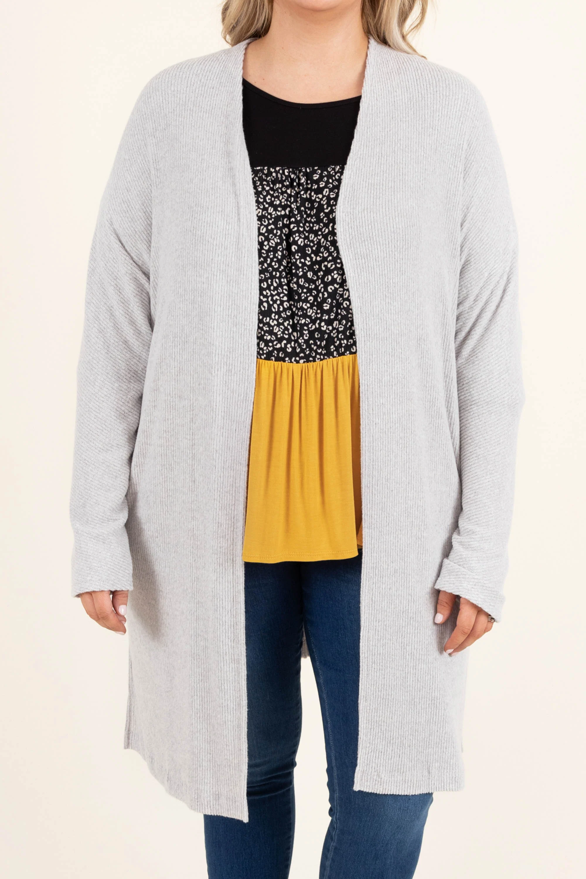 Ask For Anything Cardigan, Heather Grey - Giverhouse