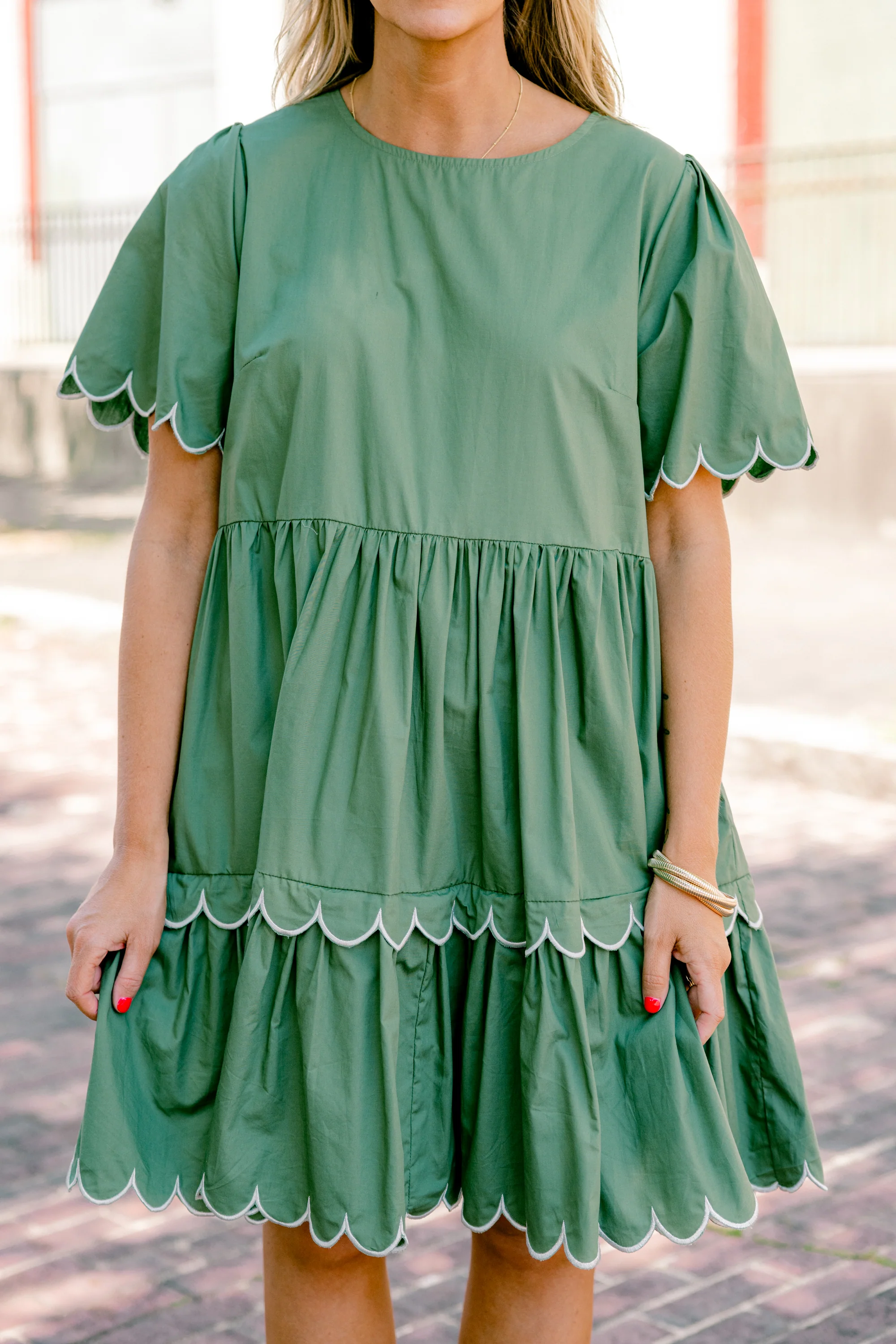 Hummingbird's Haven Dress, Olive - Giverhouse