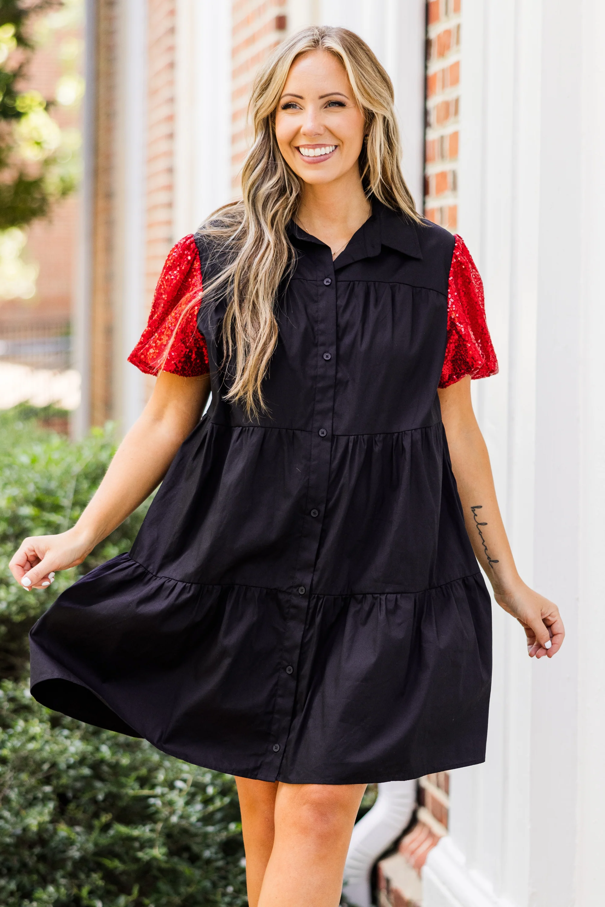 Game Day Glam Dress, Red - Giverhouse